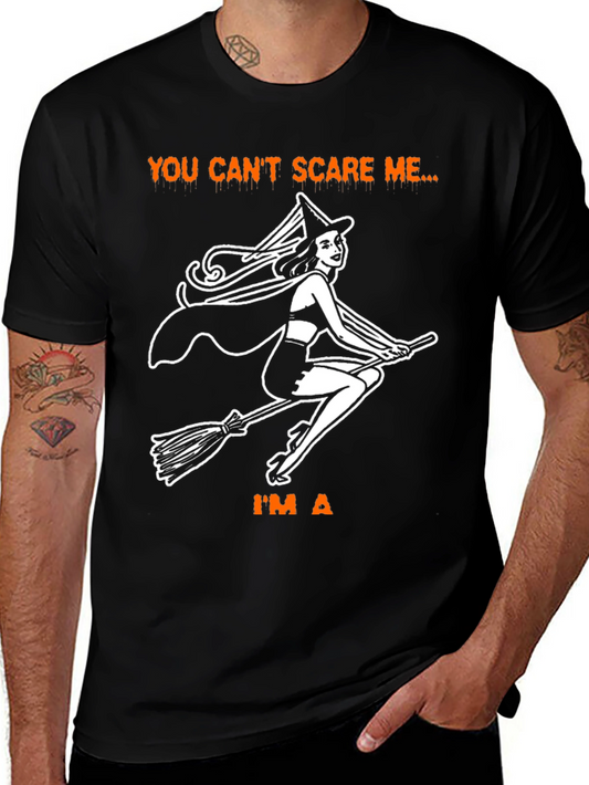 Halloween Witch T-Shirt - You Cant Scare Me