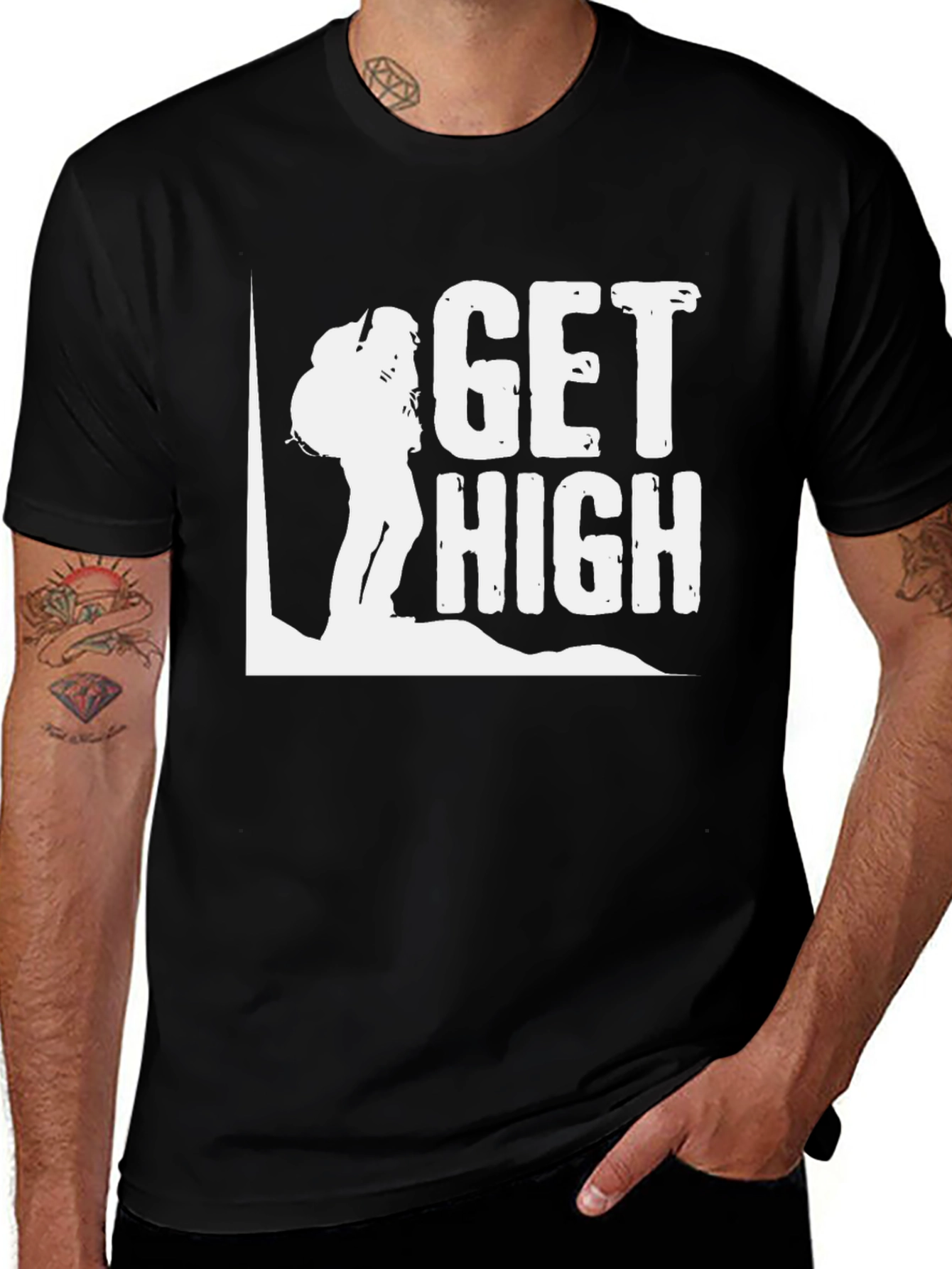 Get High Hiking T-Shirt - Adventure Ready