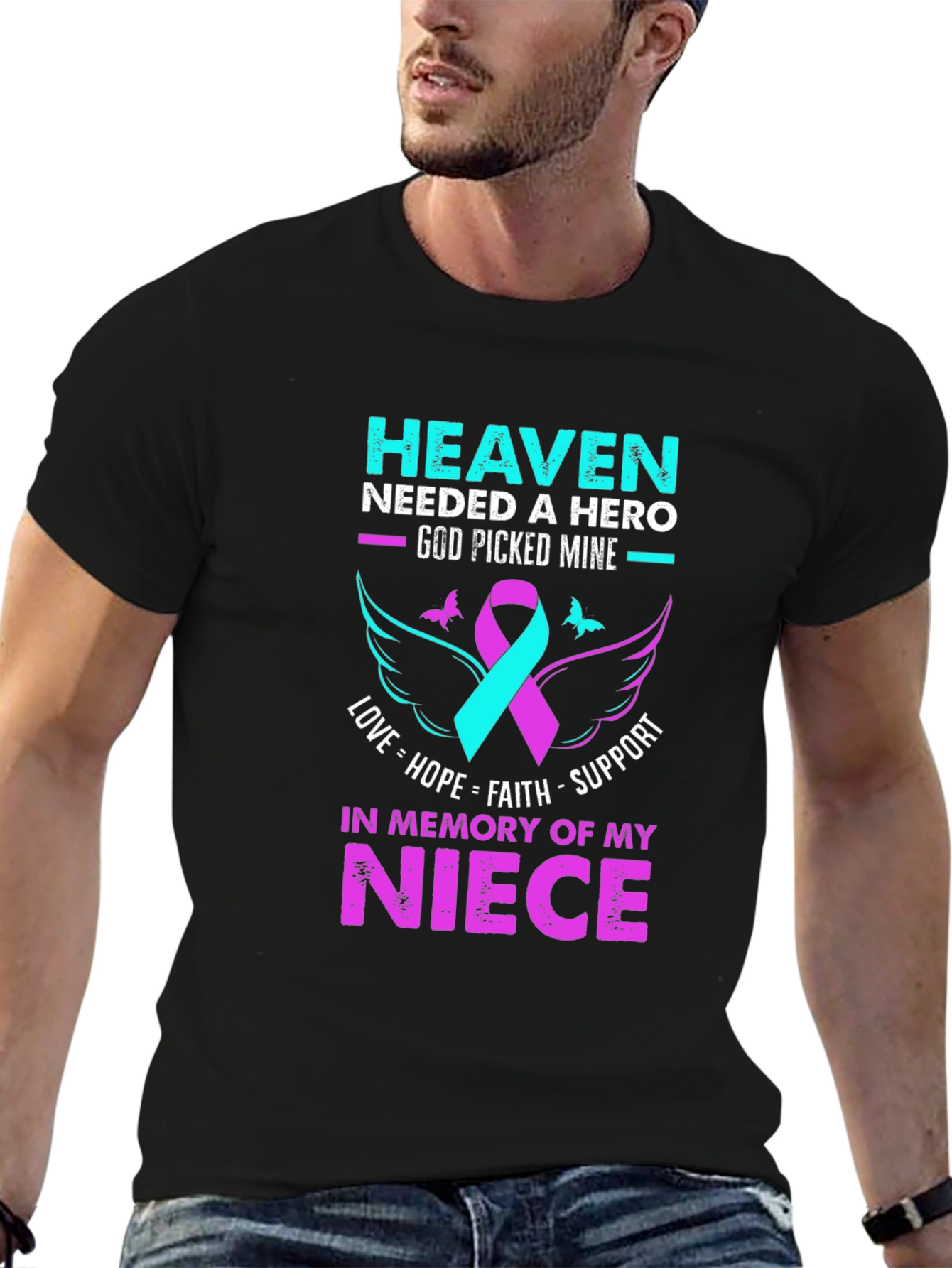 Heaven Needed a Hero Niece Memorial T-Shirt