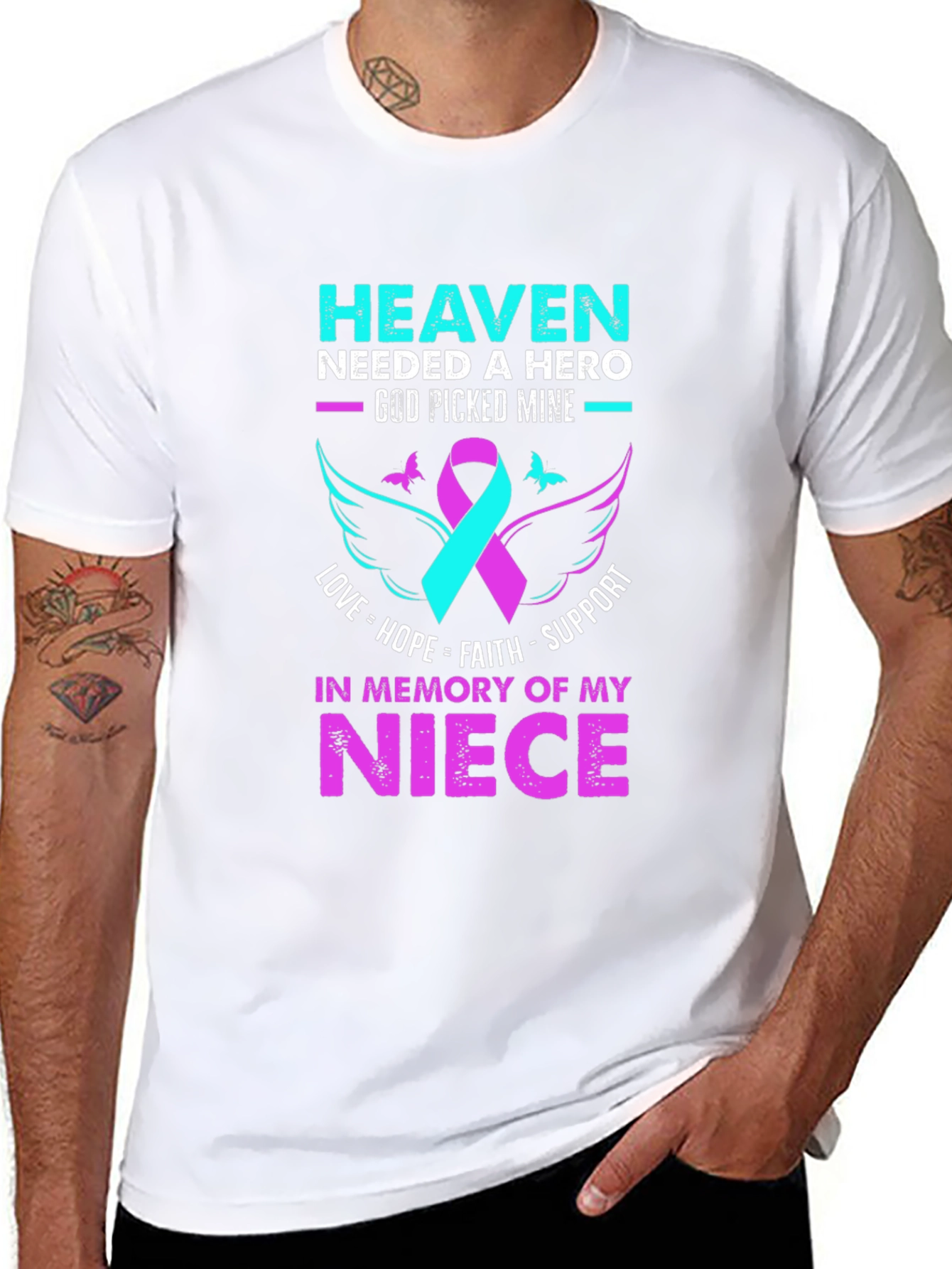 Heaven Needed a Hero Niece Memorial T-Shirt