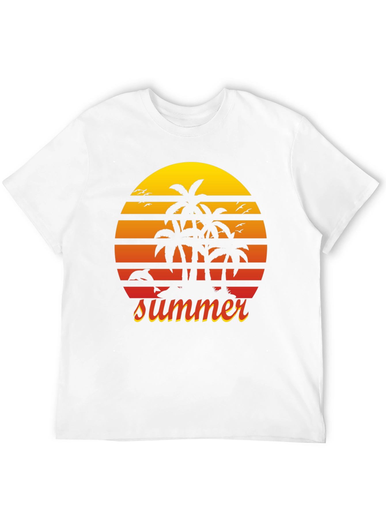 Summer Palm Tree Sunset Graphic Tee