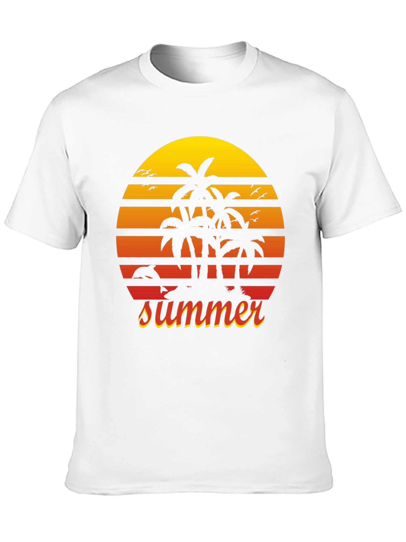 Summer Palm Tree Sunset Graphic Tee