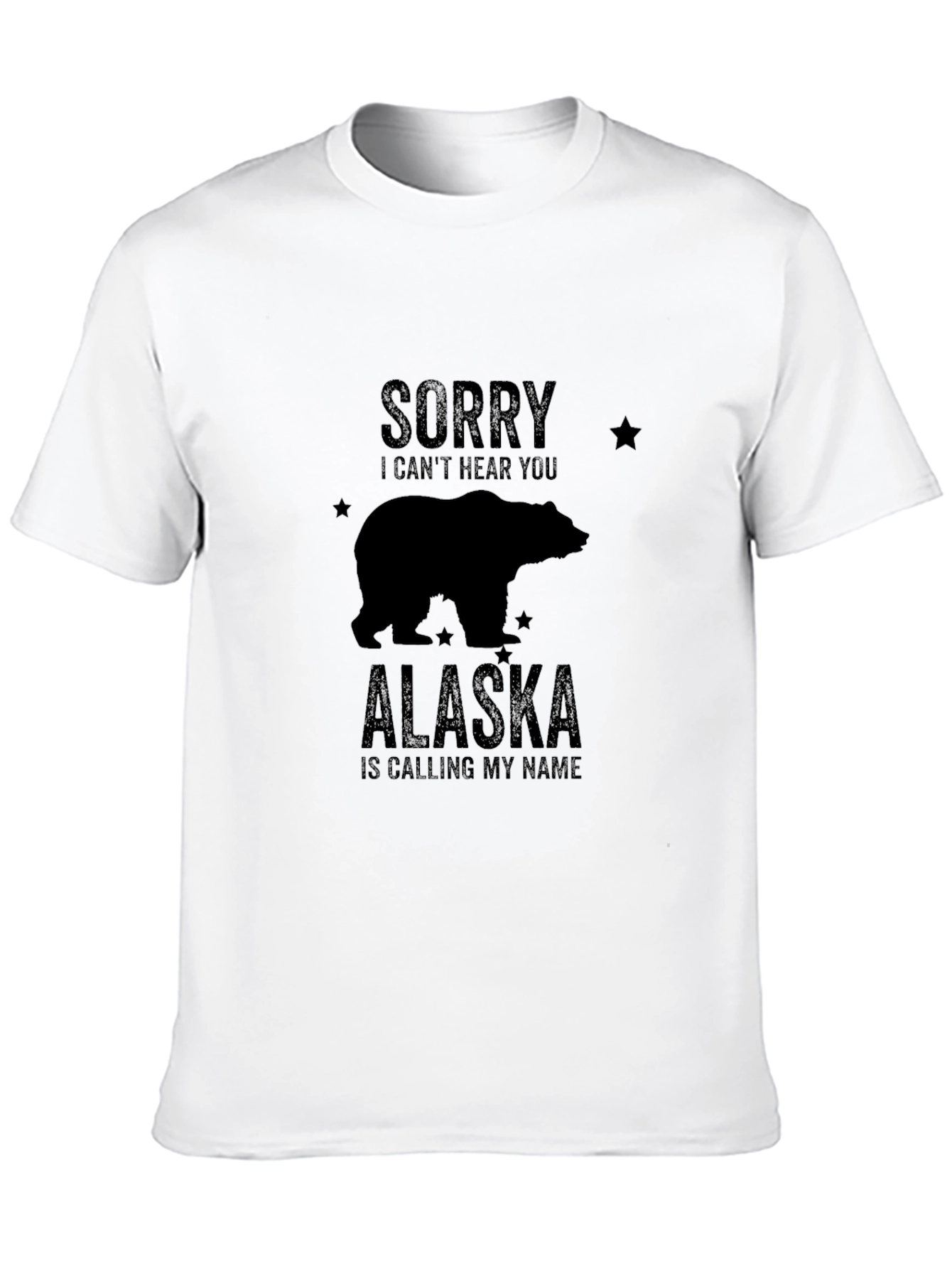 Alaska Calling Black Graphic T-Shirt