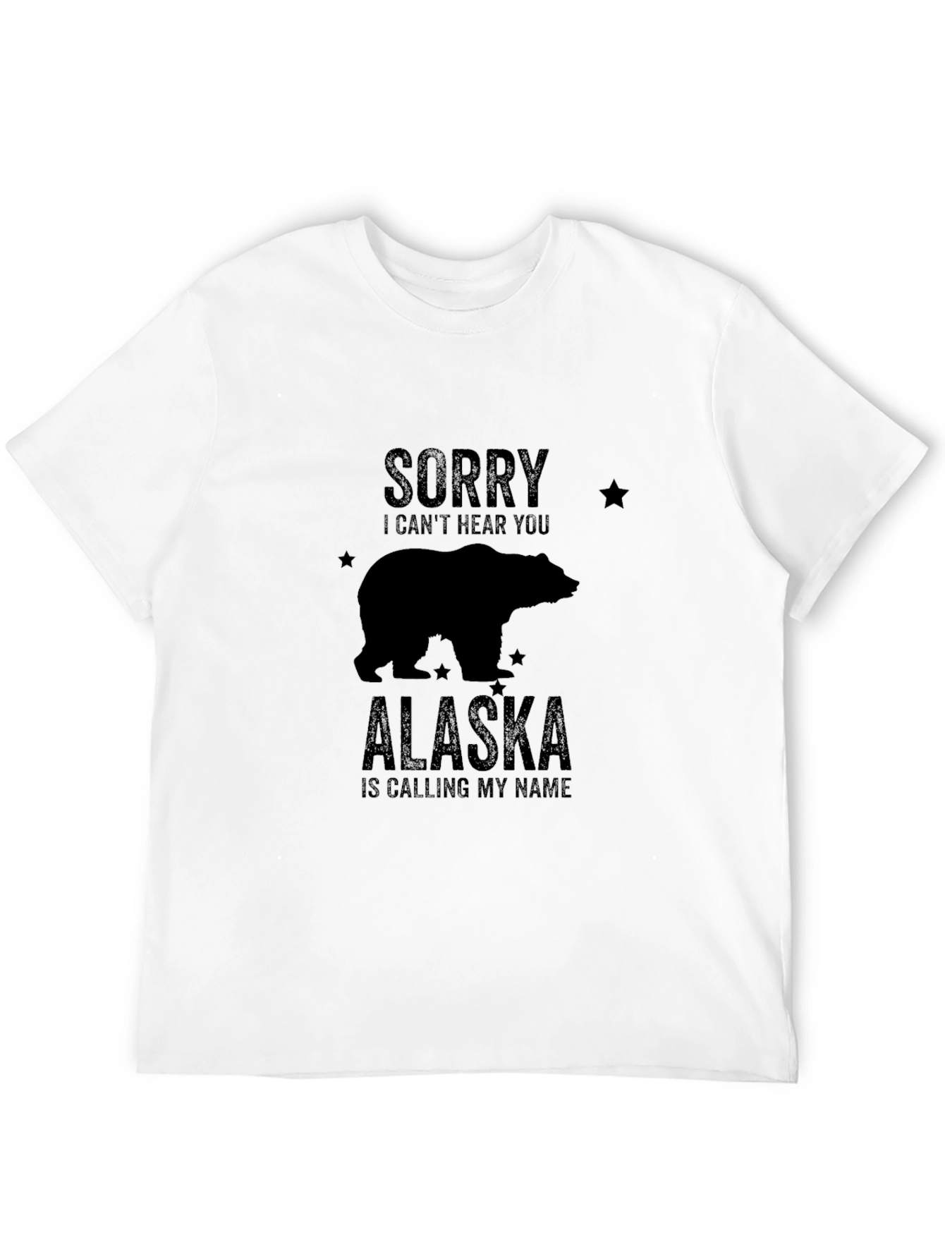 Alaska Calling Black Graphic T-Shirt
