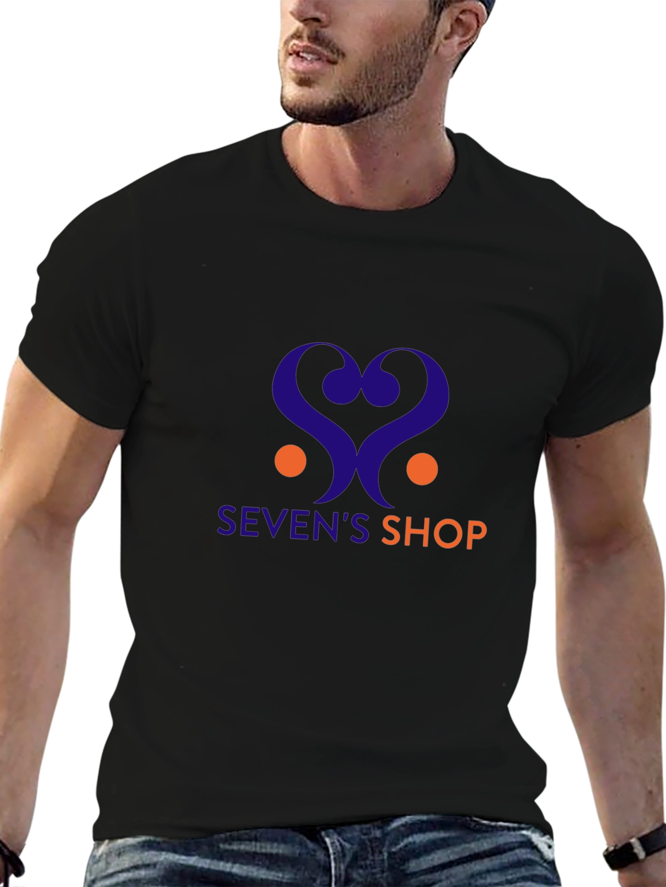 Sevens Shop Black Graphic Tee