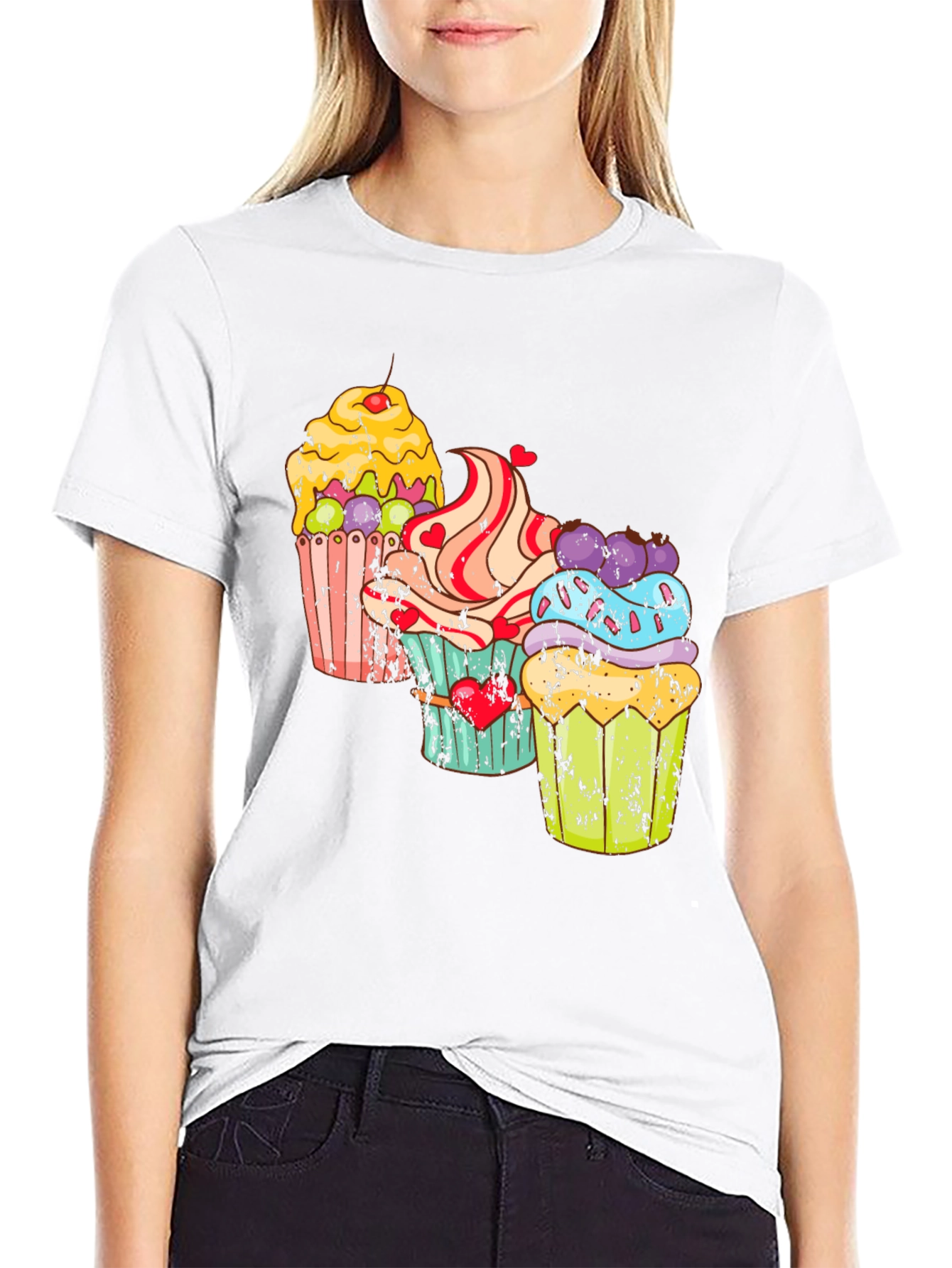 Cupcake Graphic T-Shirt - Sweet Treat Design