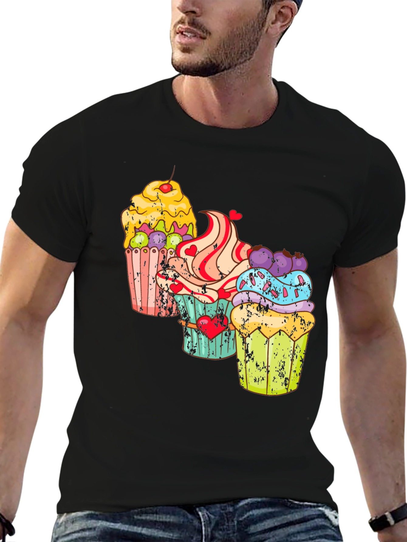 Cupcake Graphic T-Shirt - Sweet Treat Design