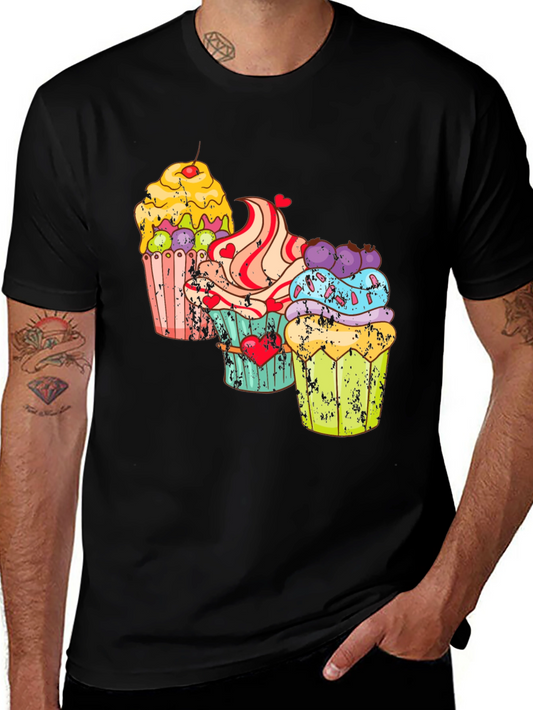 Cupcake Graphic T-Shirt - Sweet Treat Design