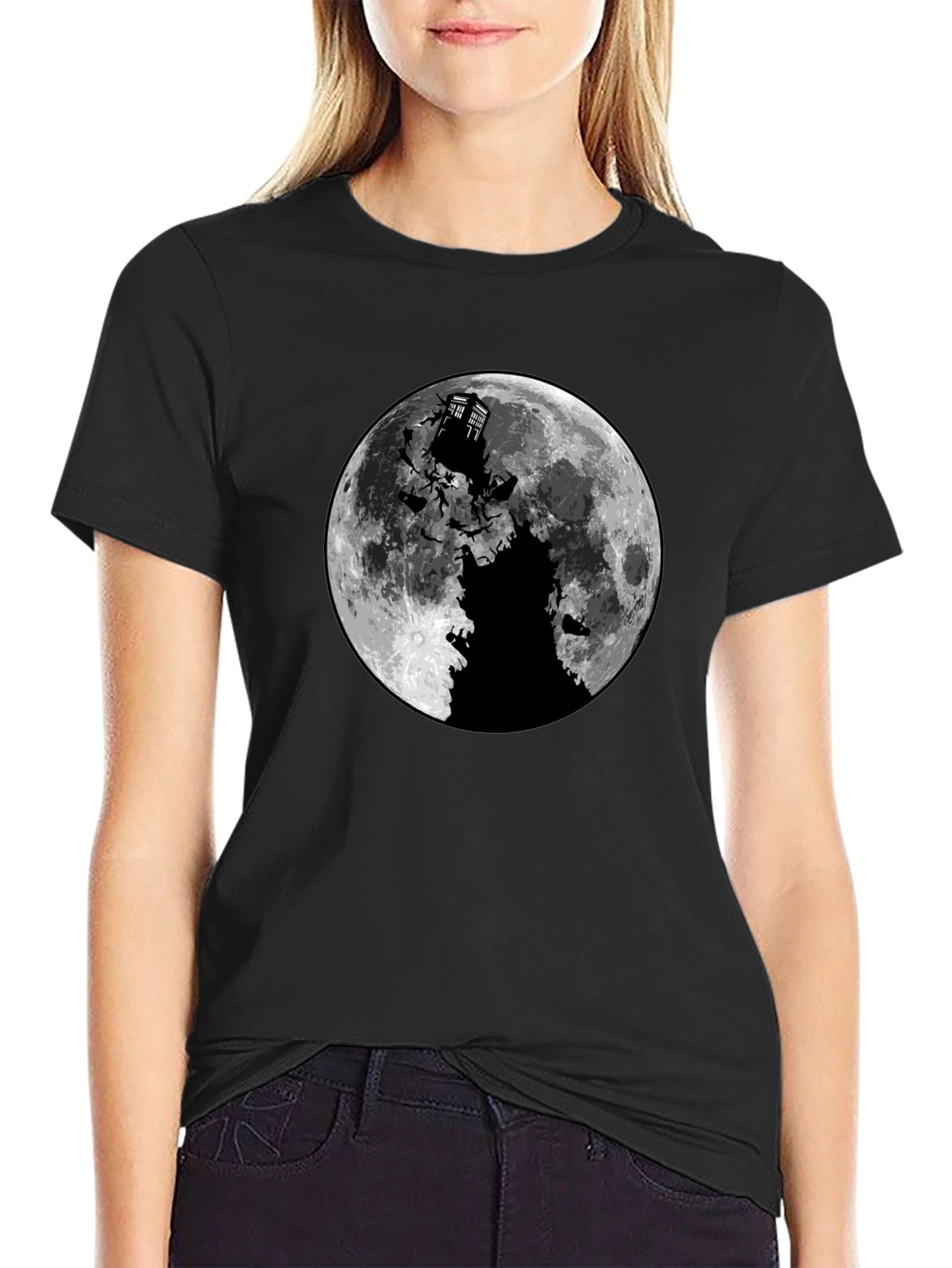 Doctor Who Inspired Moon T-Shirt