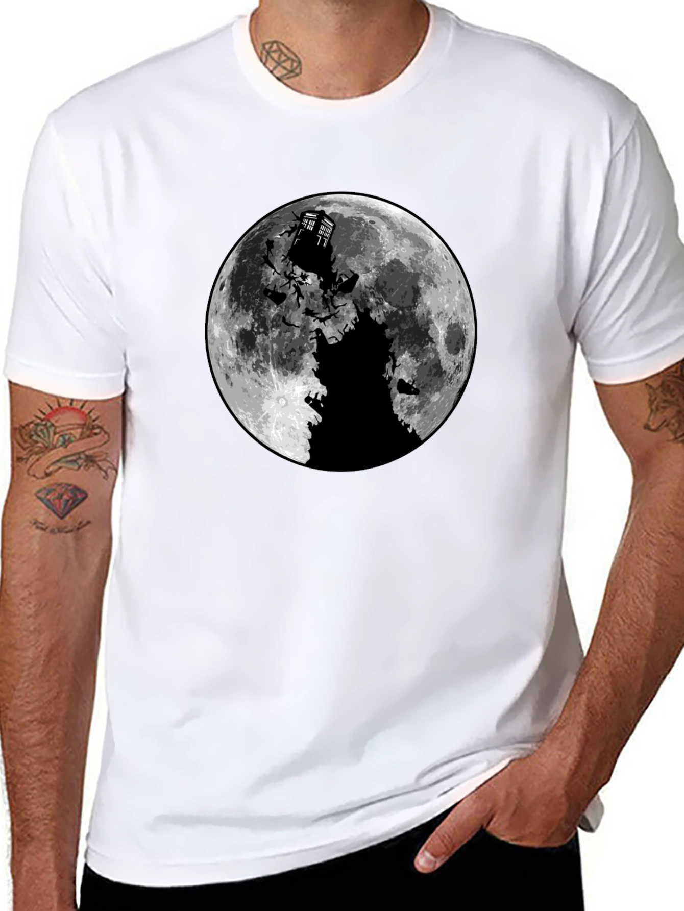 Doctor Who Inspired Moon T-Shirt