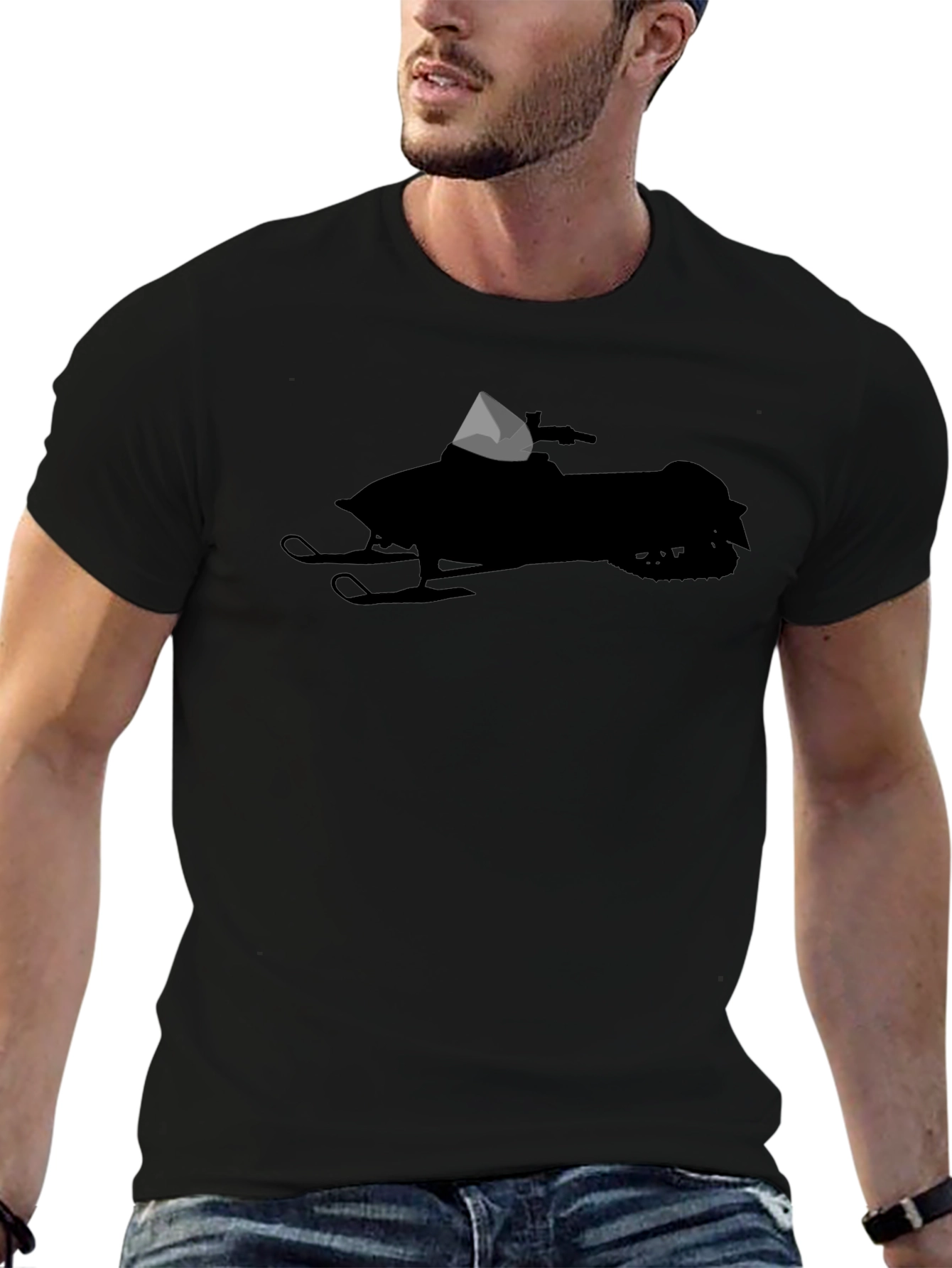 Snowmobile Silhouette T-Shirt - Ride in Style!