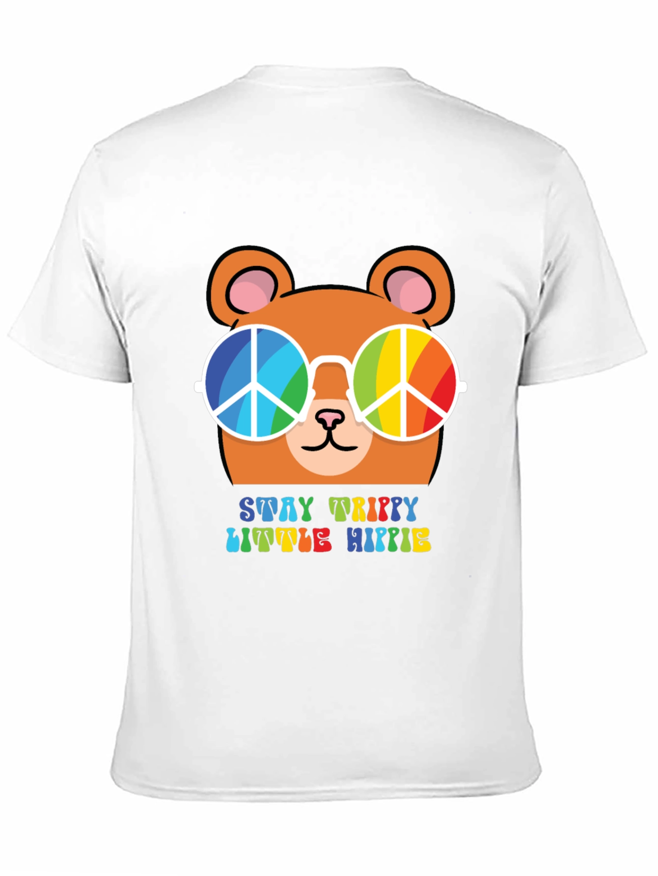 Stay Trippy Little Hippie Bear Graphic Tee