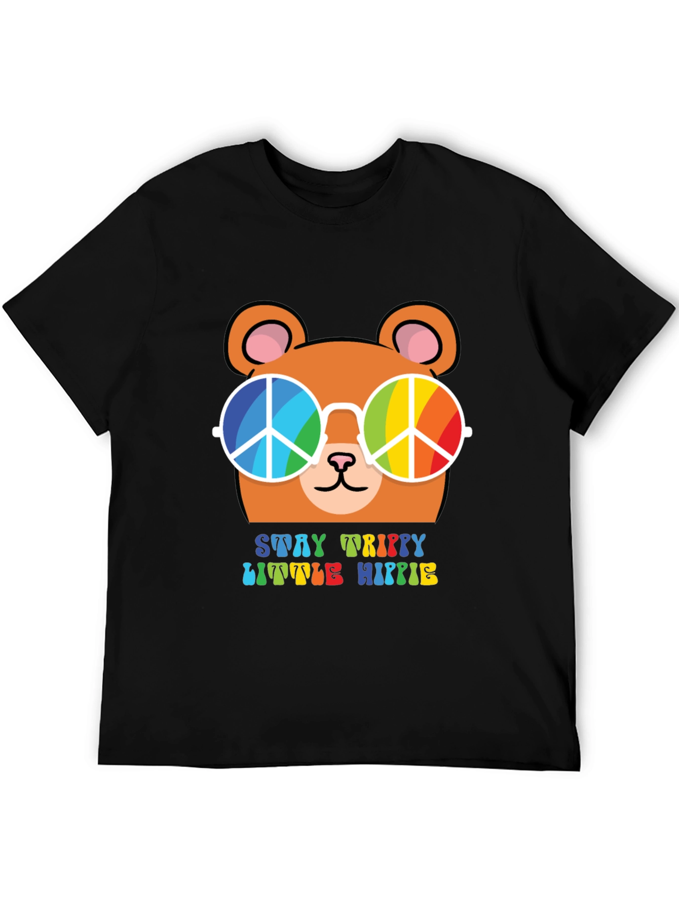 Stay Trippy Little Hippie Bear Graphic Tee
