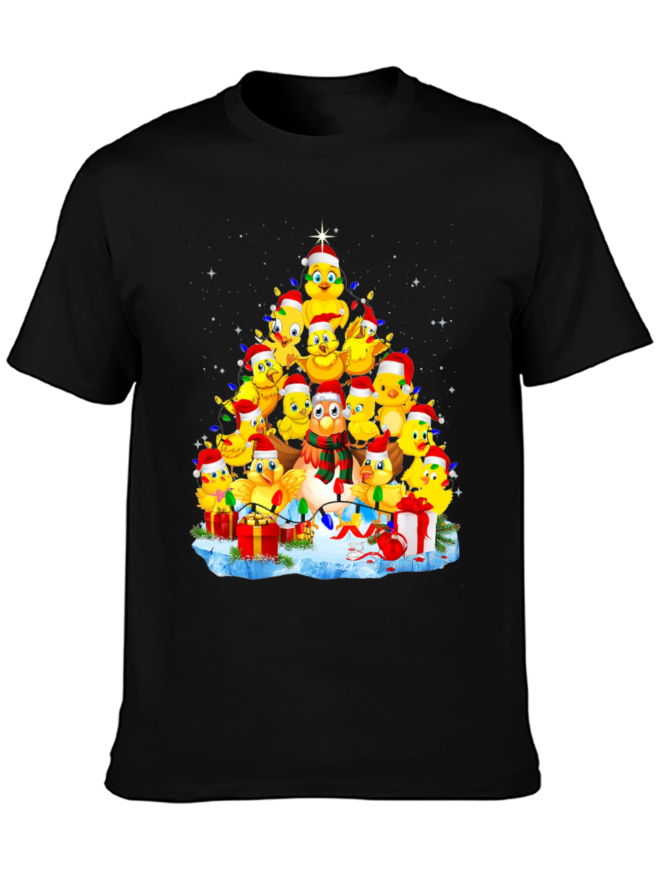 Christmas Chicks Tree Graphic Tee