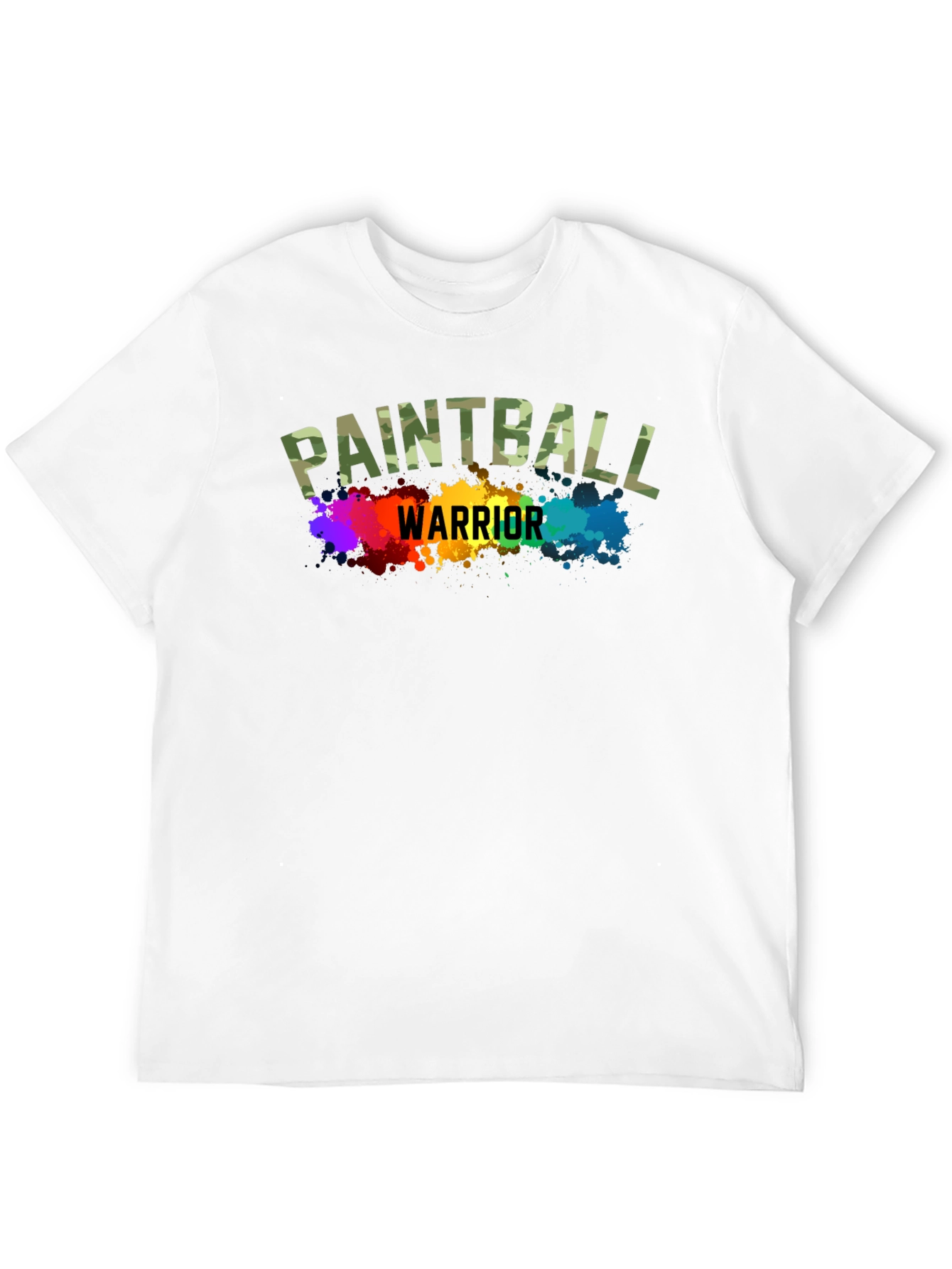 Paintball Warrior Graphic T-Shirt - Black Cotton Tee