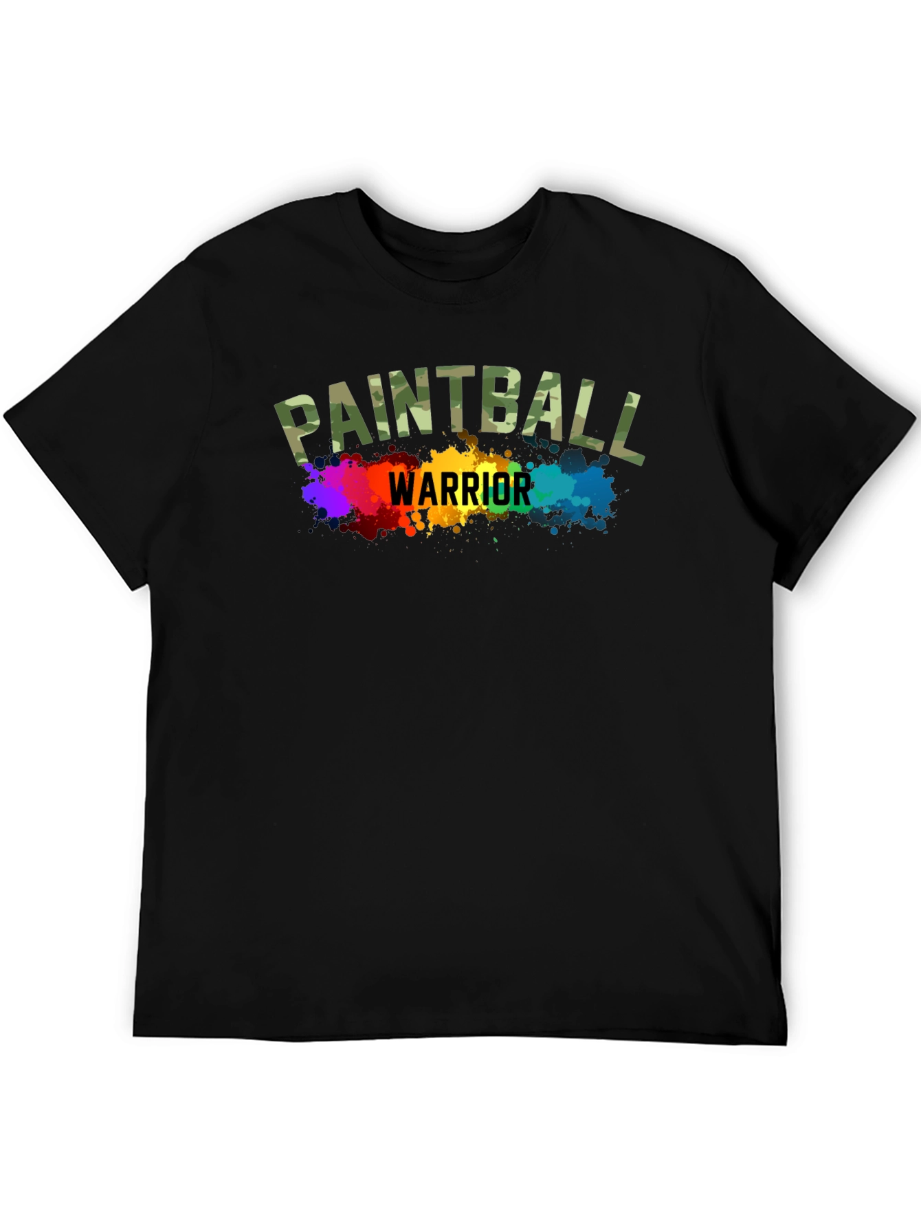Paintball Warrior Graphic T-Shirt - Black Cotton Tee