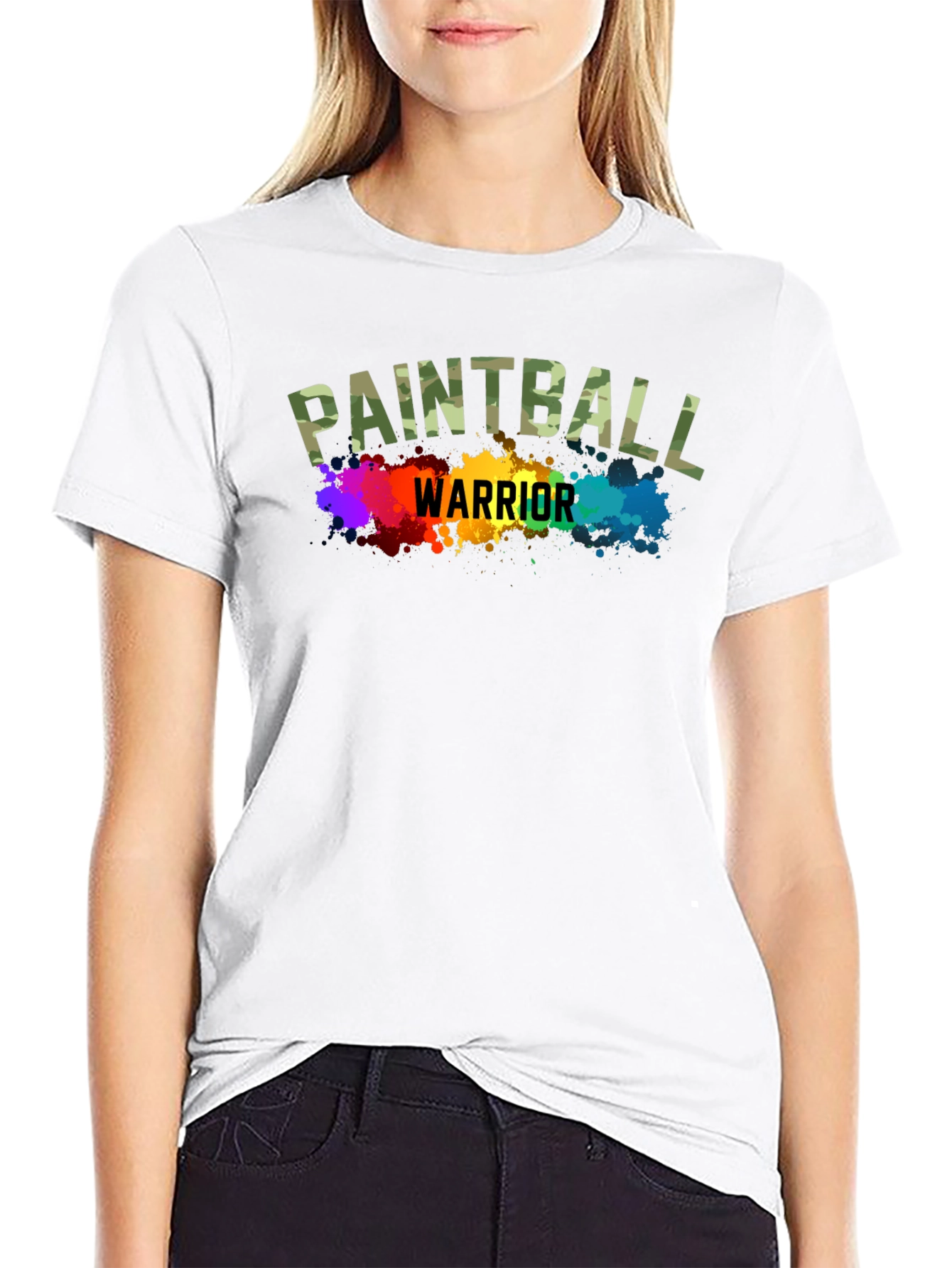 Paintball Warrior Graphic T-Shirt - Black Cotton Tee
