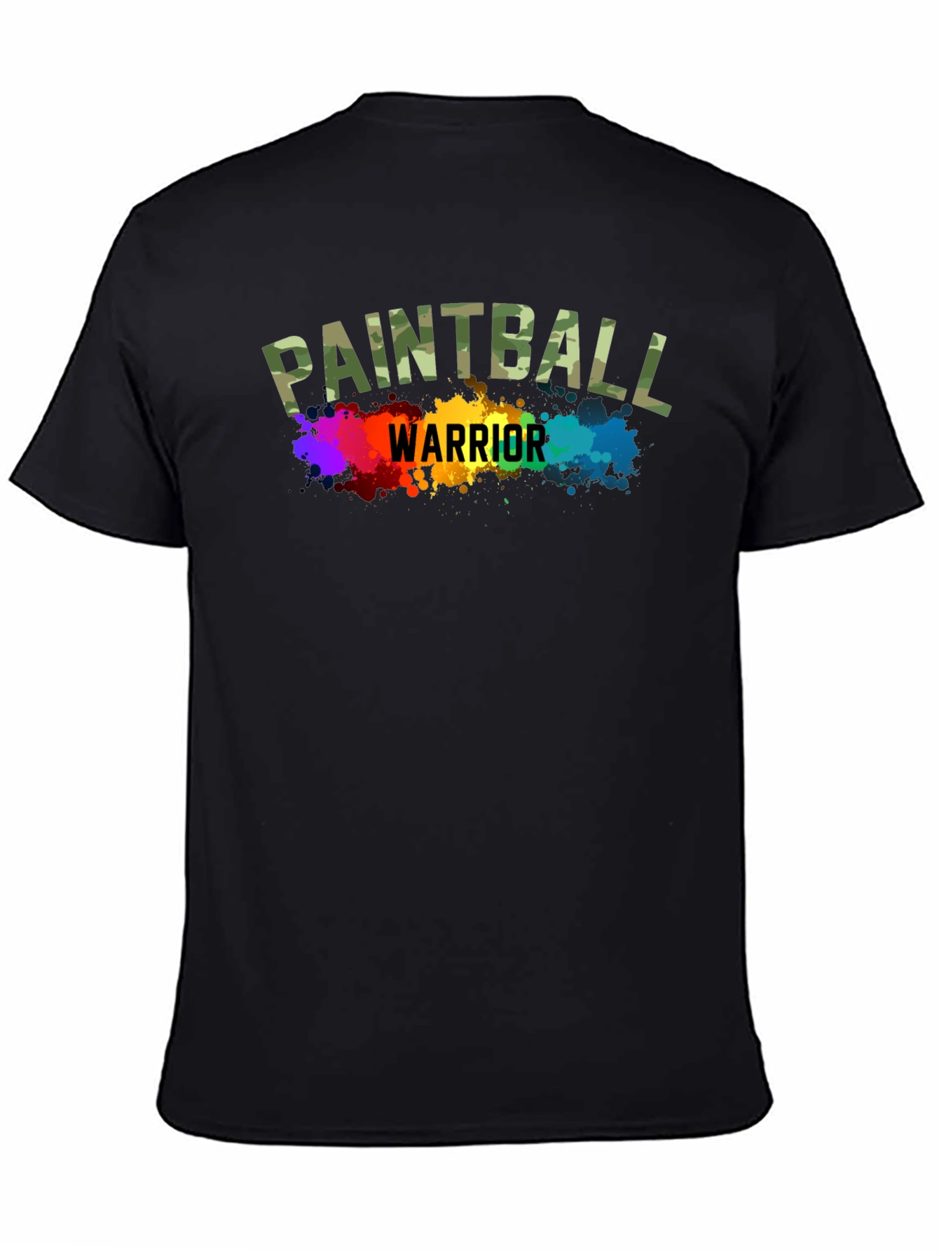 Paintball Warrior Graphic T-Shirt - Black Cotton Tee