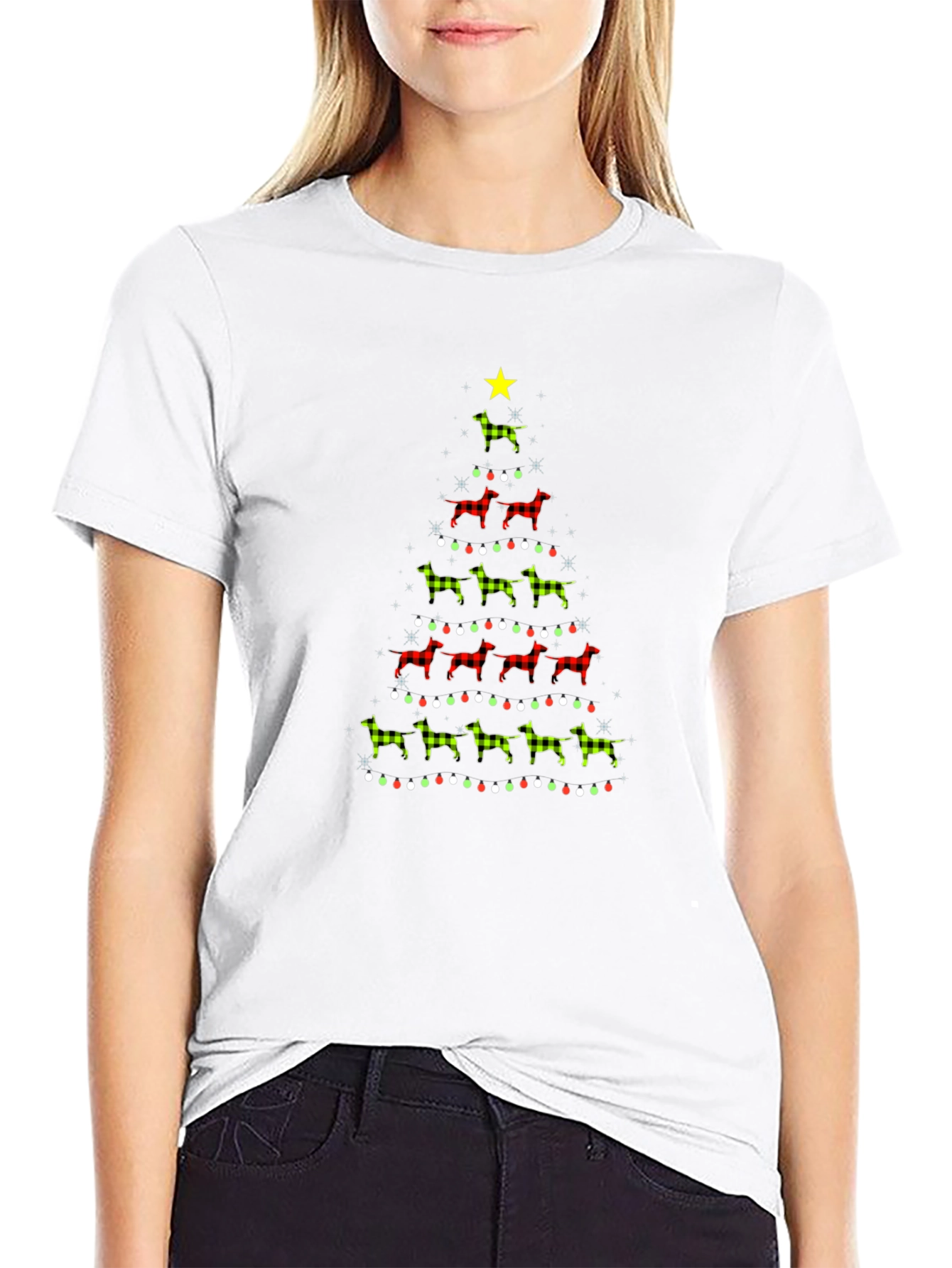 Festive Dachshund Christmas Tree T-Shirt