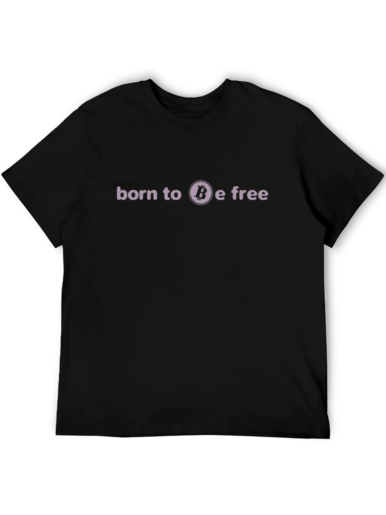Bitcoin Born to Be Free Black T-Shirt