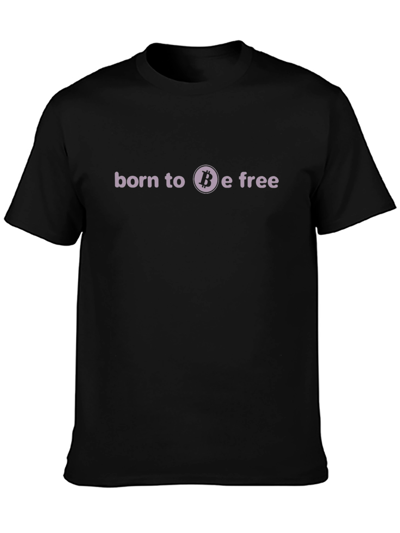 Bitcoin Born to Be Free Black T-Shirt