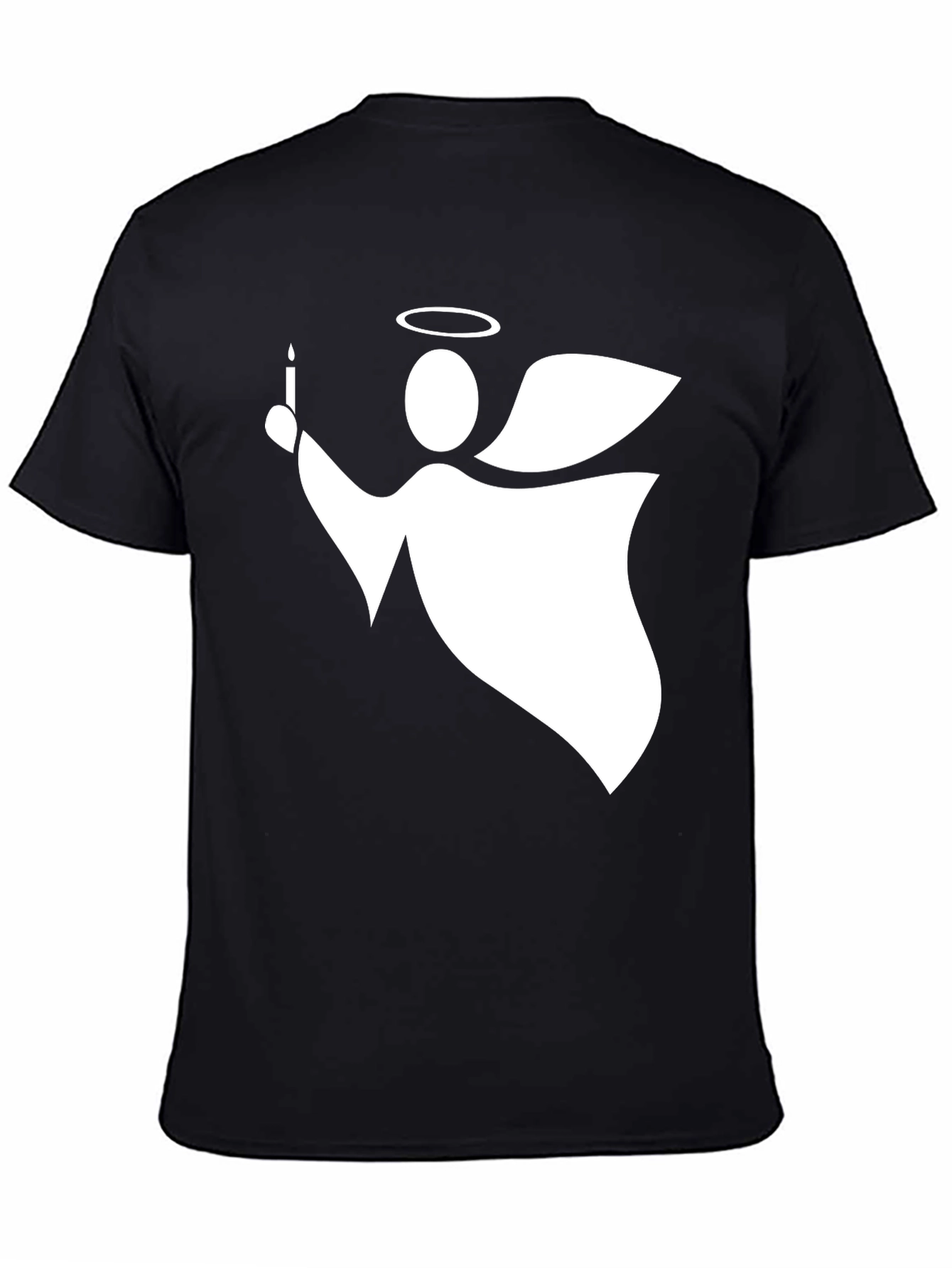 Angel with Candle Graphic T-Shirt