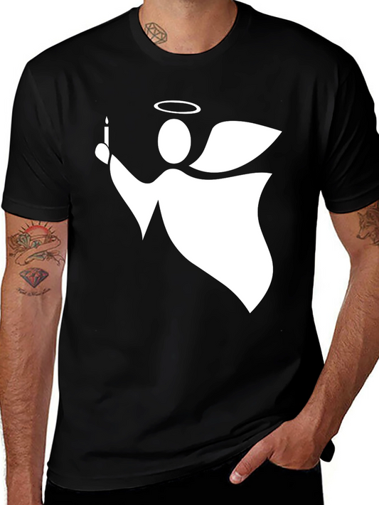 Angel with Candle Graphic T-Shirt