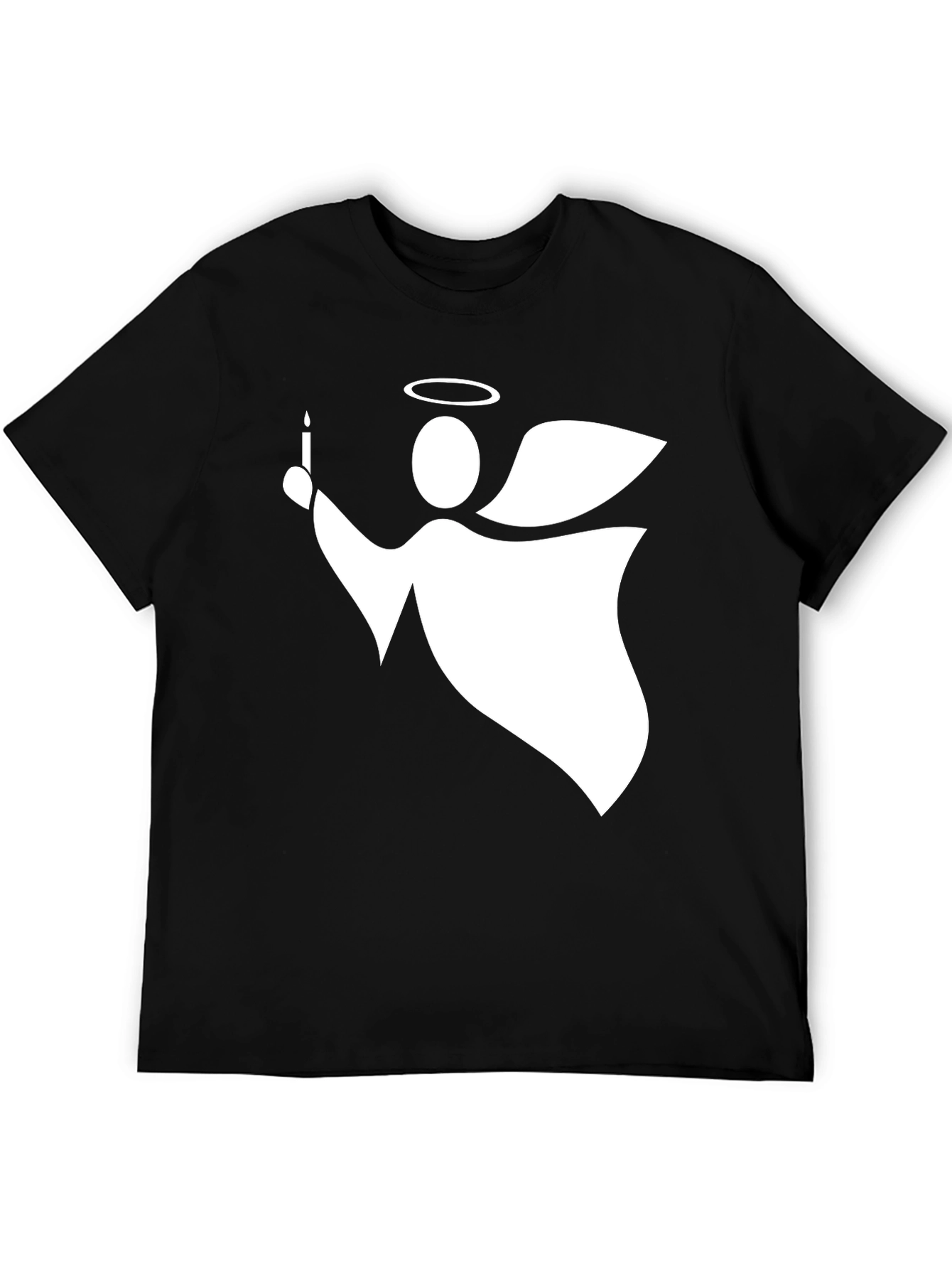 Angel with Candle Graphic T-Shirt