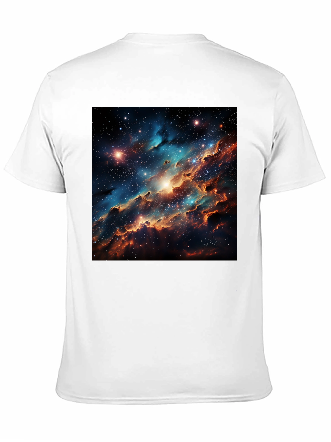 Nebula Galaxy Print Black T-Shirt