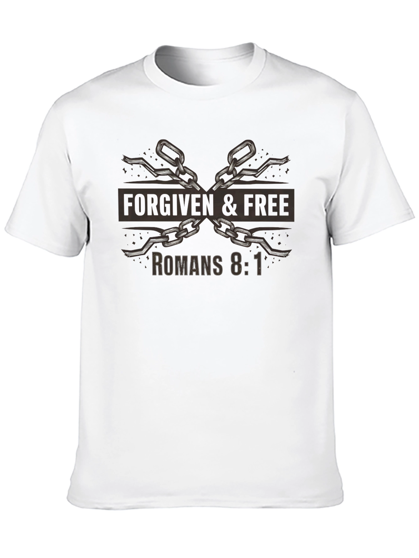 Forgiven & Free Christian T-Shirt - Romans 8:1