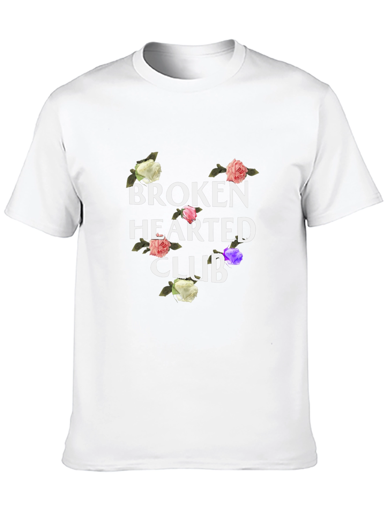 Broken Hearted Club Floral Graphic Tee - Black