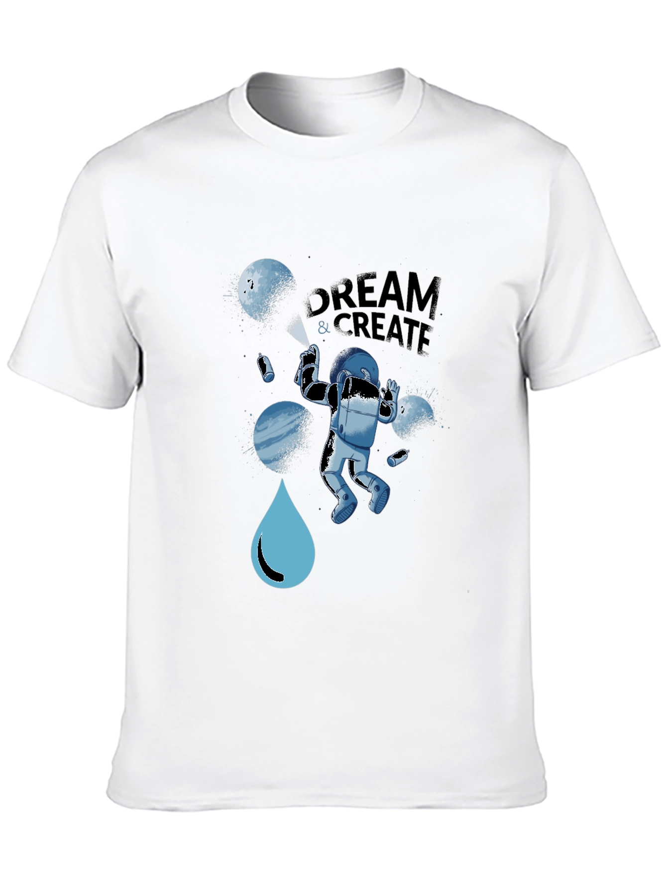 Dream & Create Astronaut Graphic Tee - Black