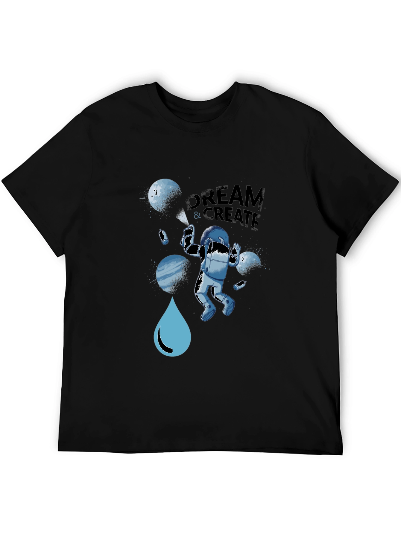 Dream & Create Astronaut Graphic Tee - Black