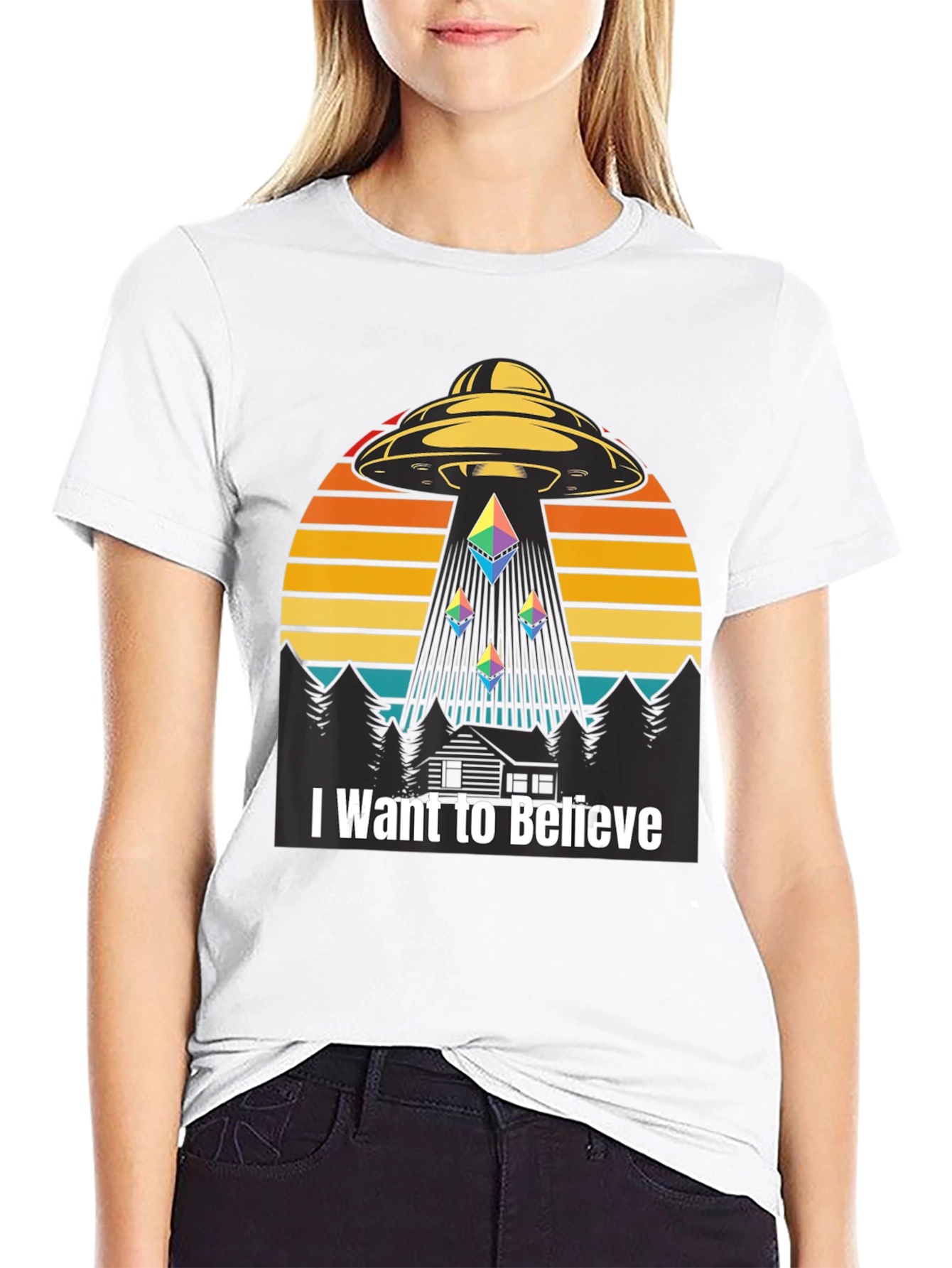 I Want To Believe UFO Ethereum T-Shirt