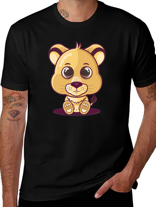 Cute Lion Cub Graphic T-Shirt