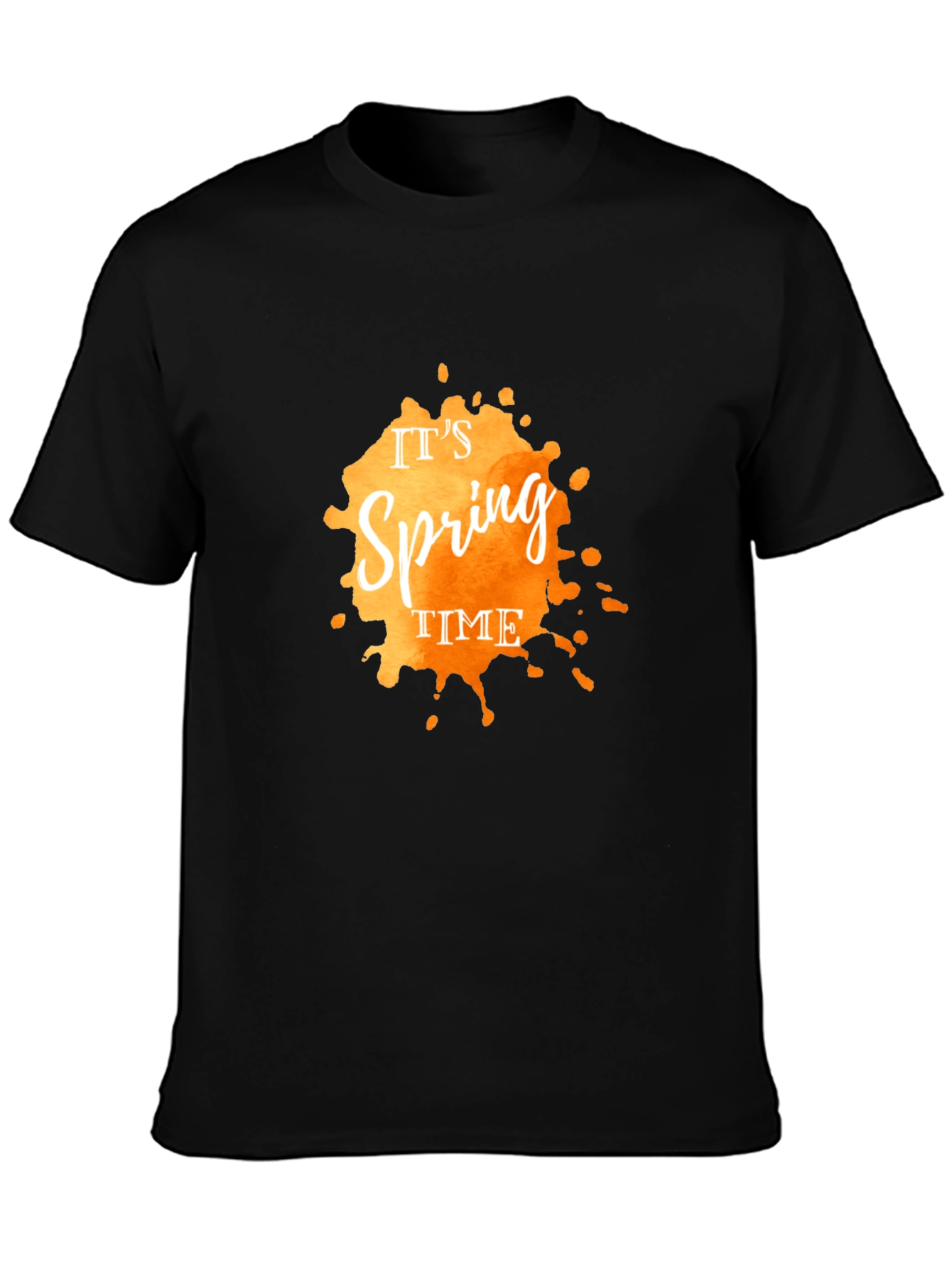 Spring Time Graphic Tee - Stylish Mens Black T-Shirt