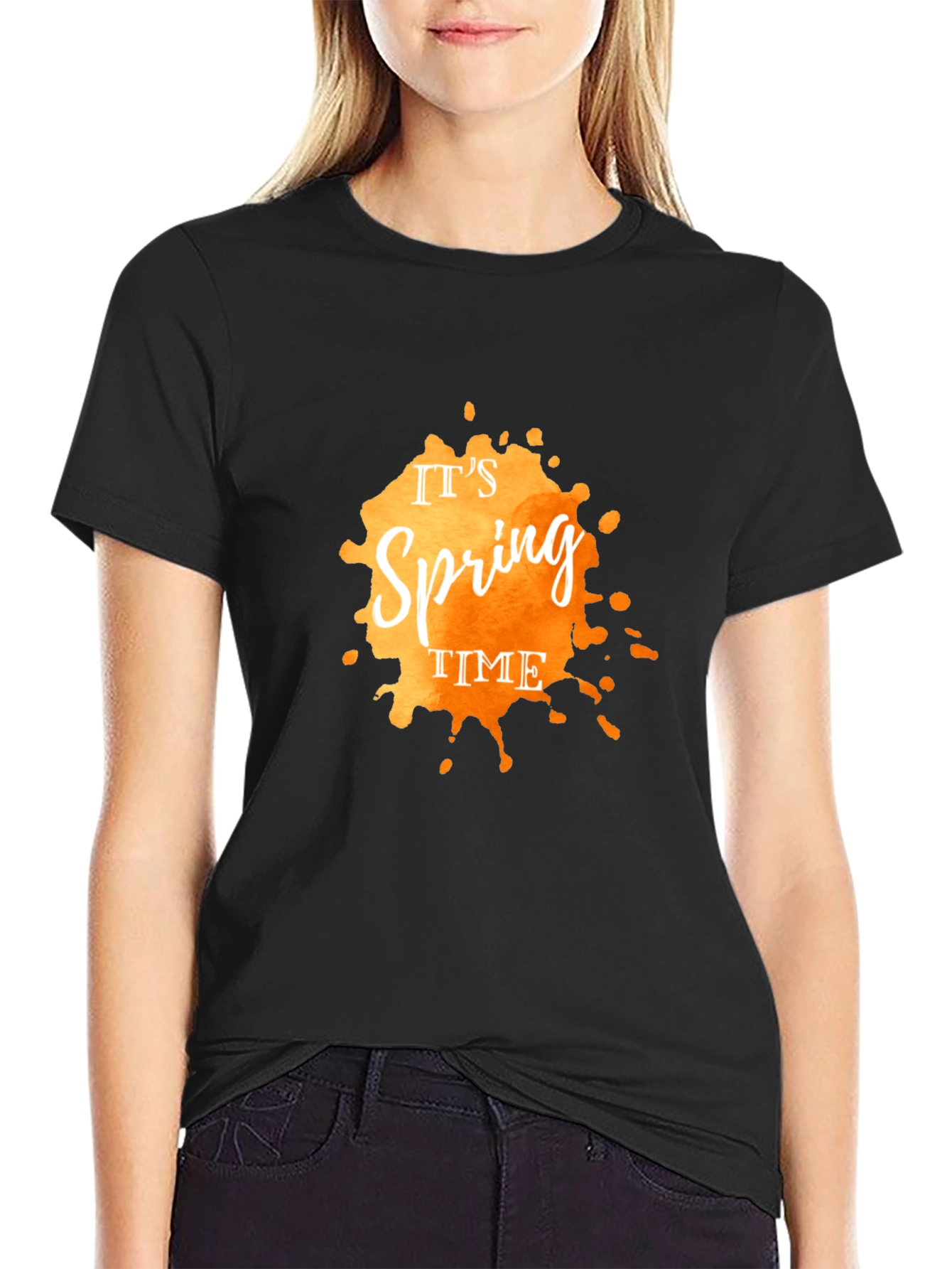 Spring Time Graphic Tee - Stylish Mens Black T-Shirt