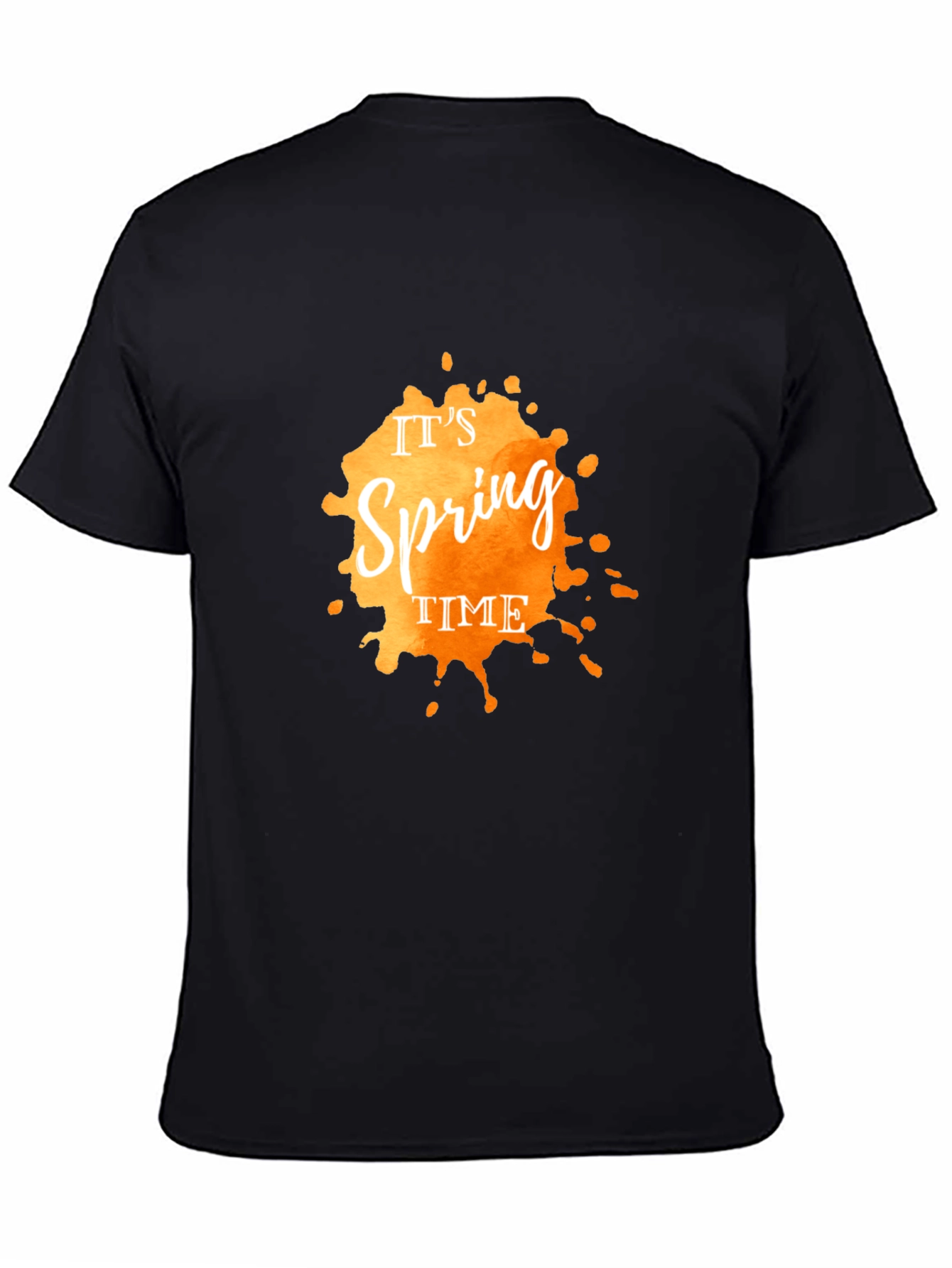 Spring Time Graphic Tee - Stylish Mens Black T-Shirt