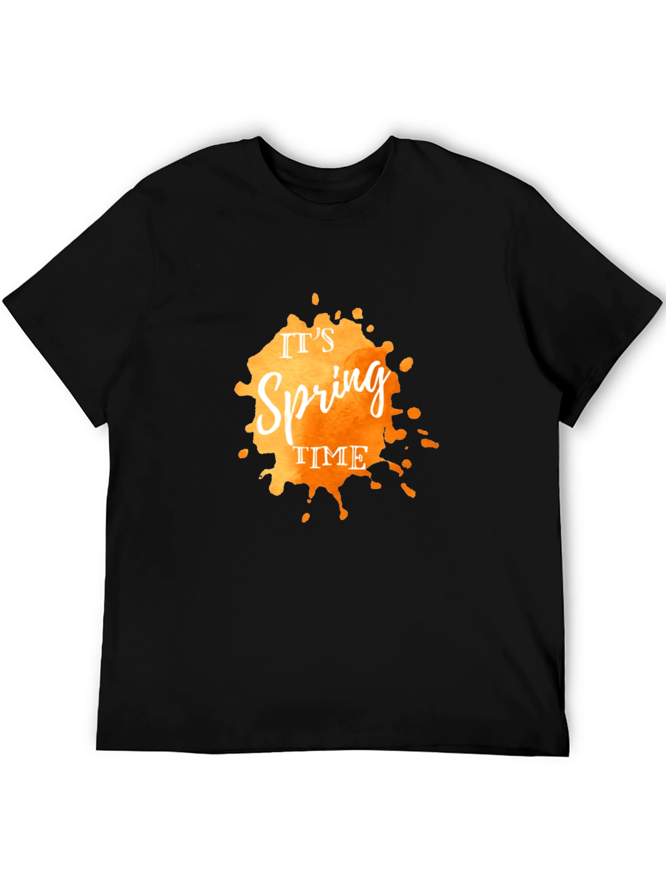 Spring Time Graphic Tee - Stylish Mens Black T-Shirt