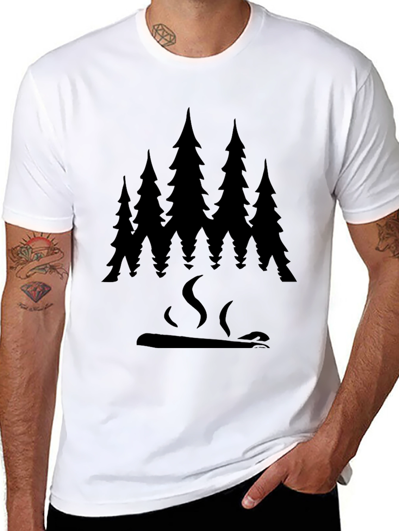 Forest Fire Graphic Tee - Black Unisex T-Shirt