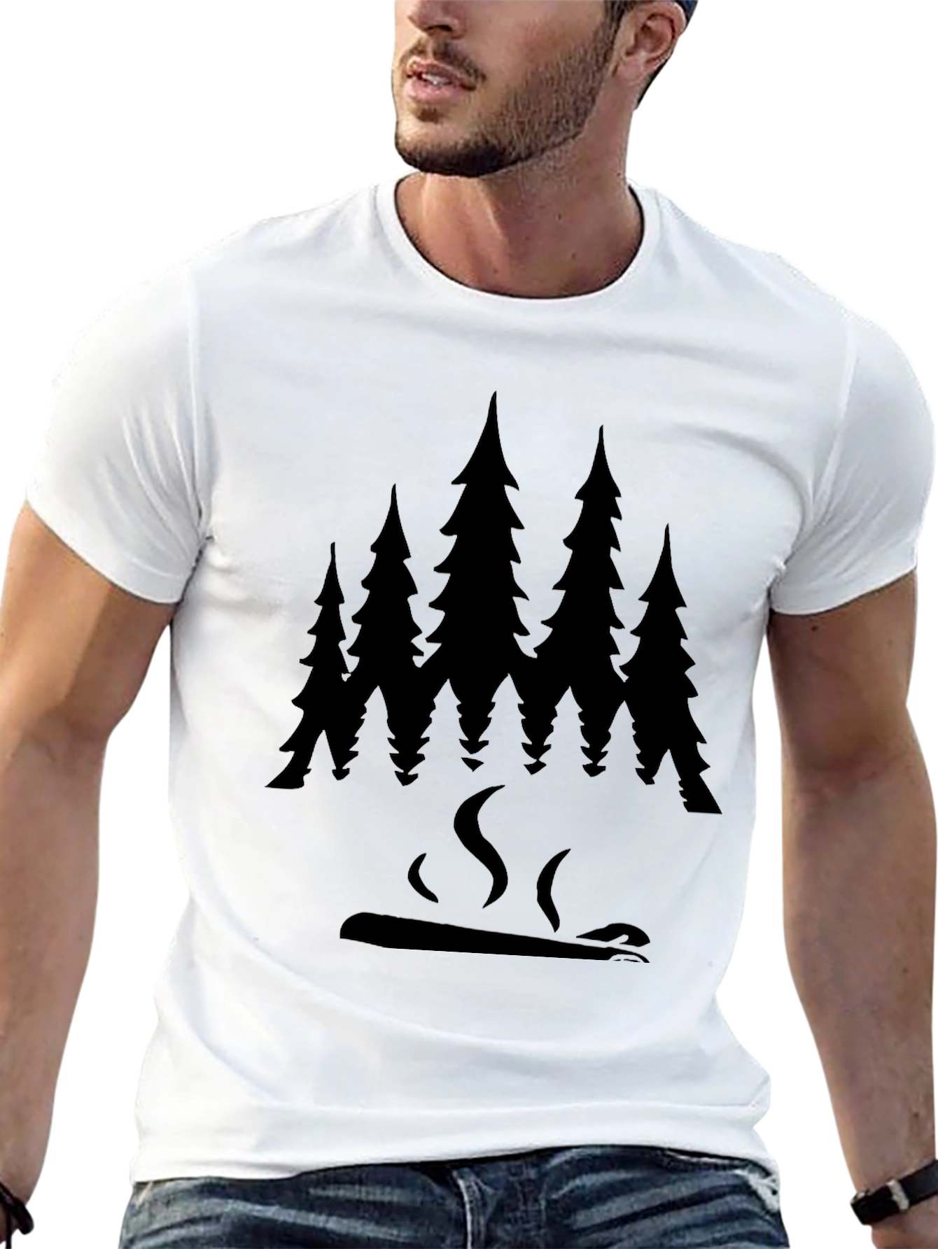 Forest Fire Graphic Tee - Black Unisex T-Shirt