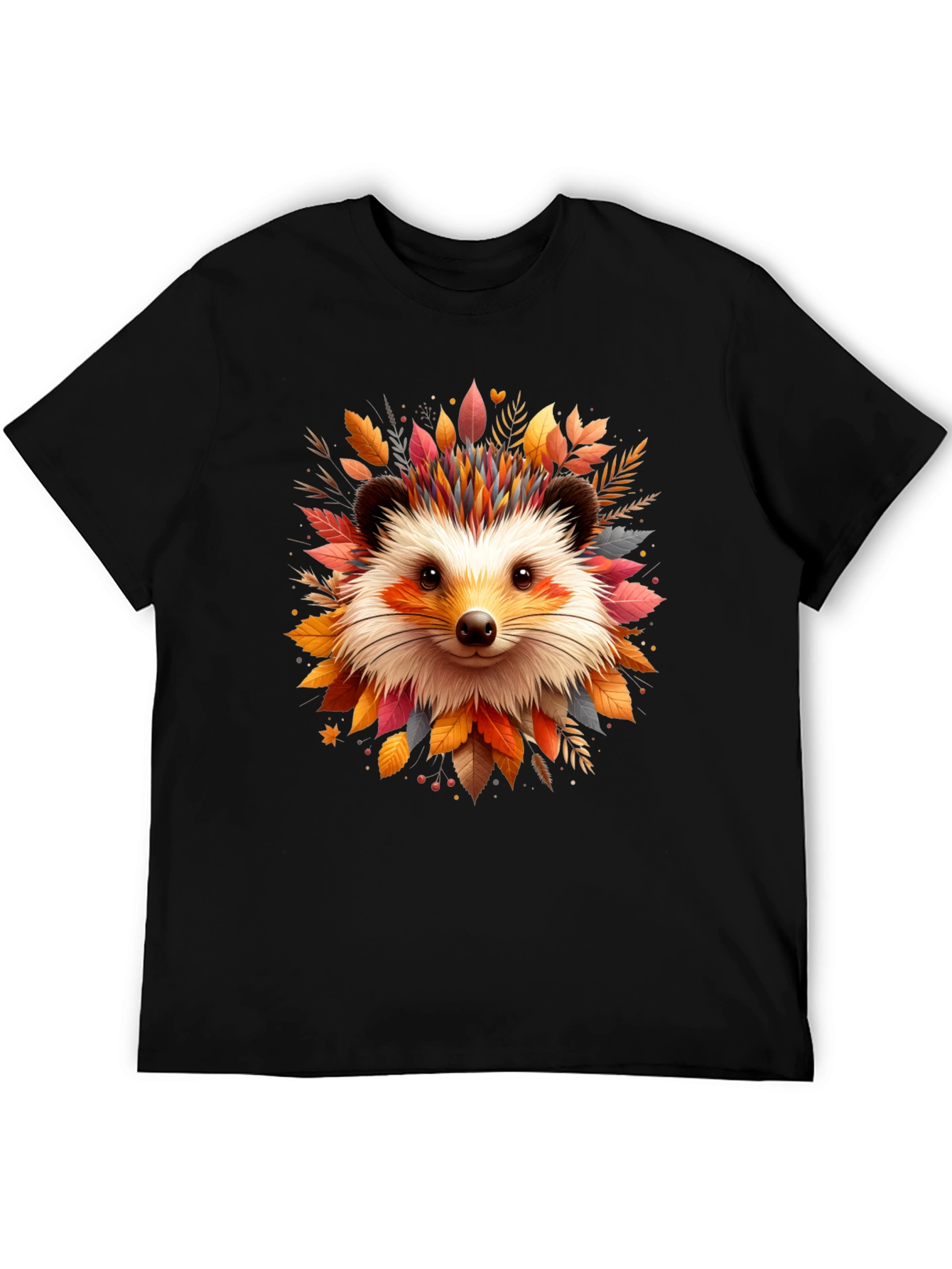 Hedgehog Autumn Leaves T-Shirt