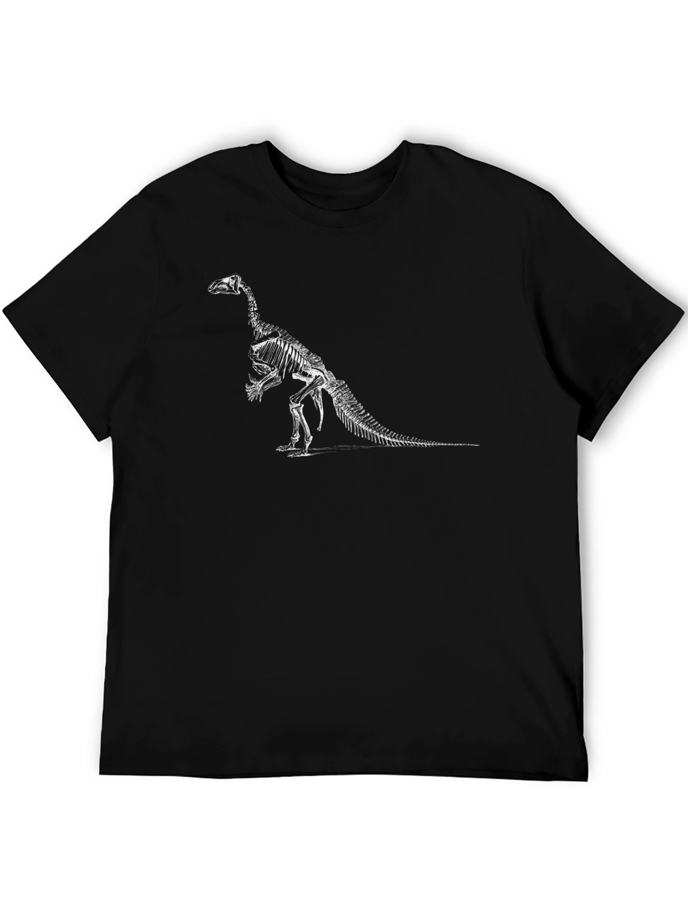 Dinosaur Skeleton Graphic Tee - Black