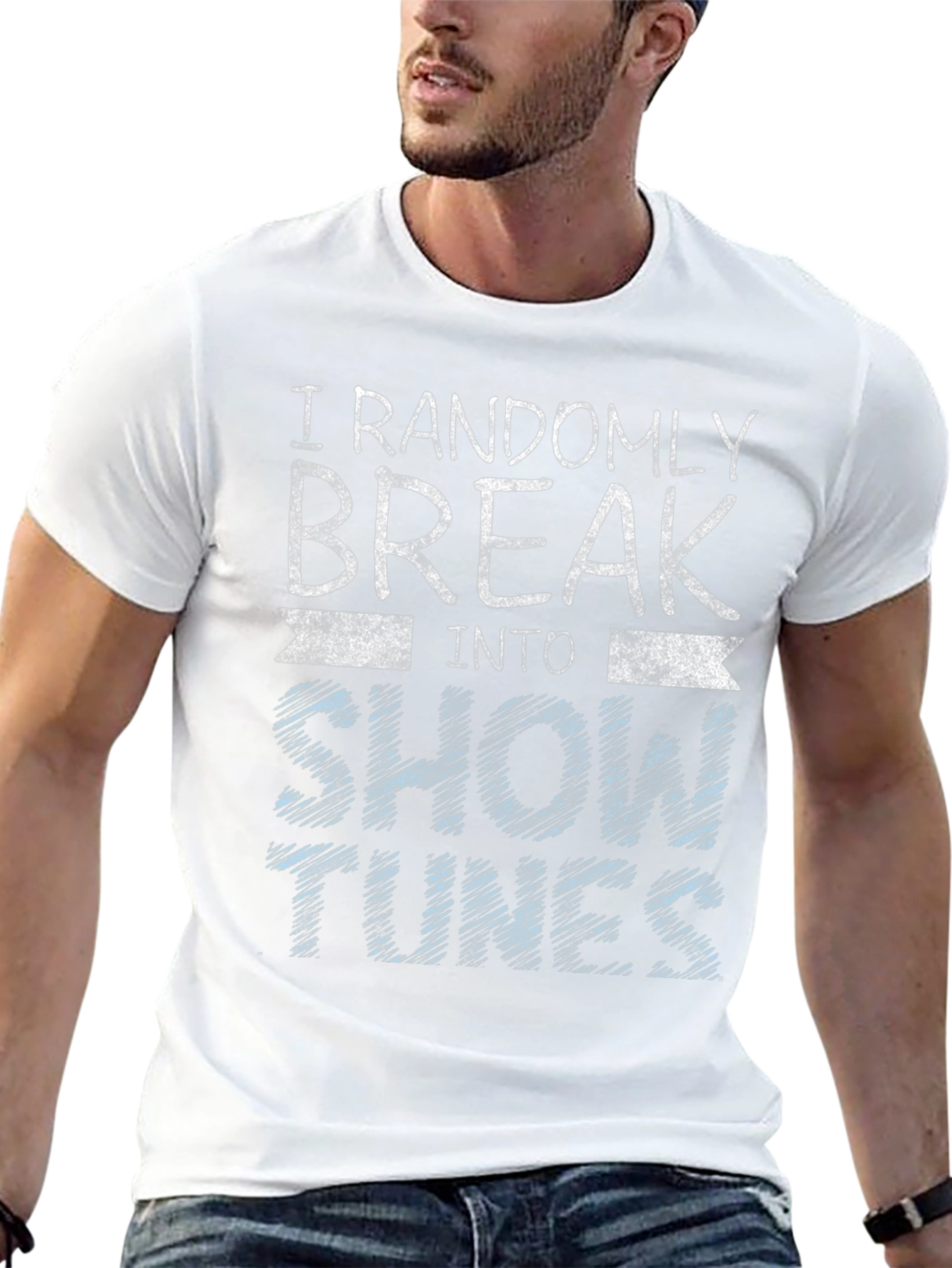 Randomly Break Into Show Tunes Black T-Shirt
