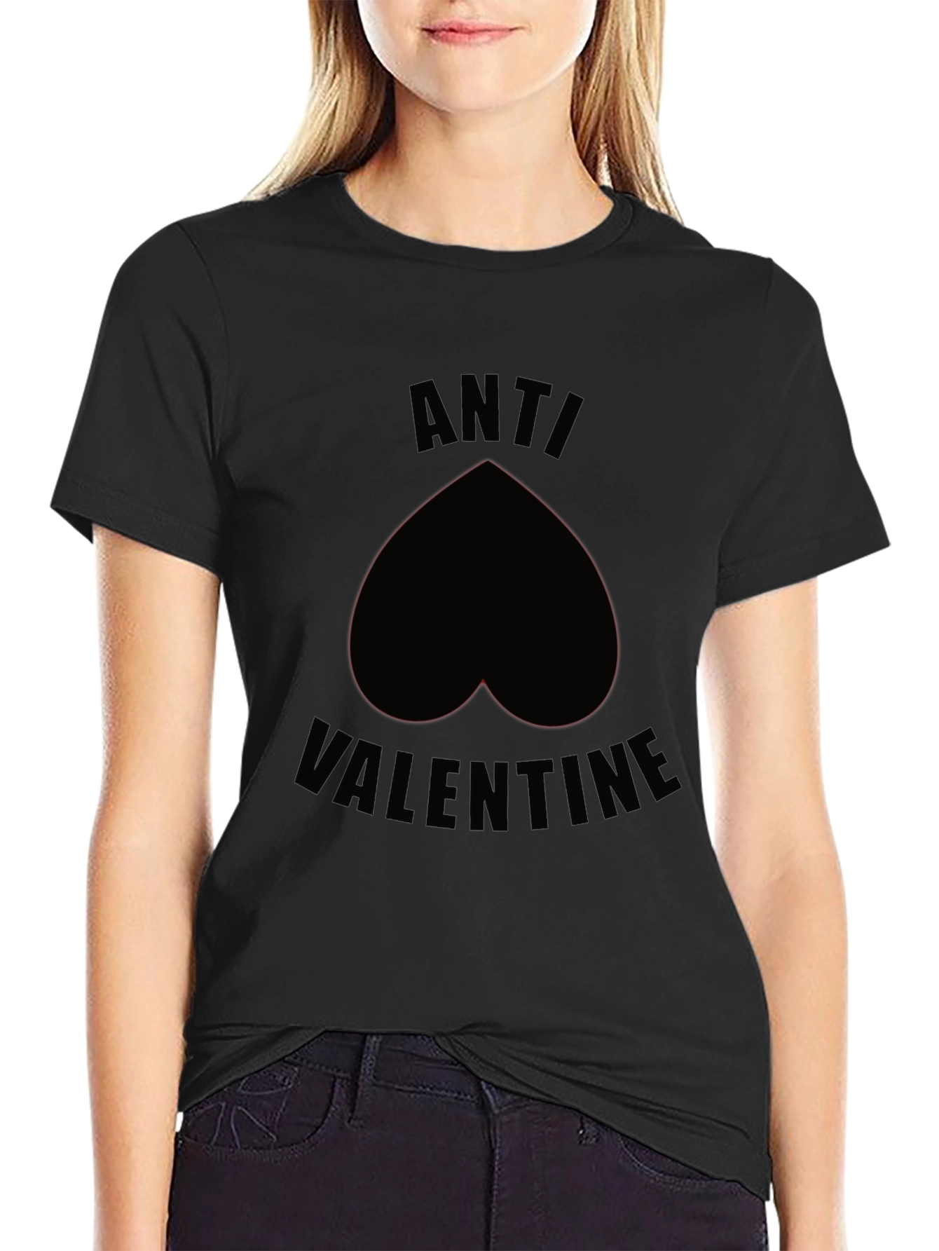 Anti-Valentines Day Black Heart T-Shirt