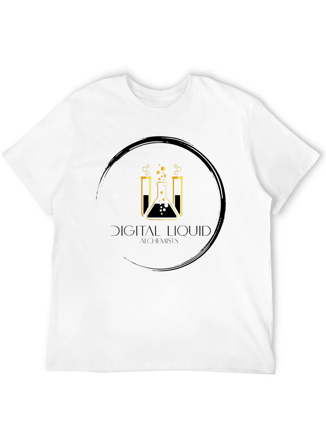 Digital Liquid Alchemists Black Graphic Tee