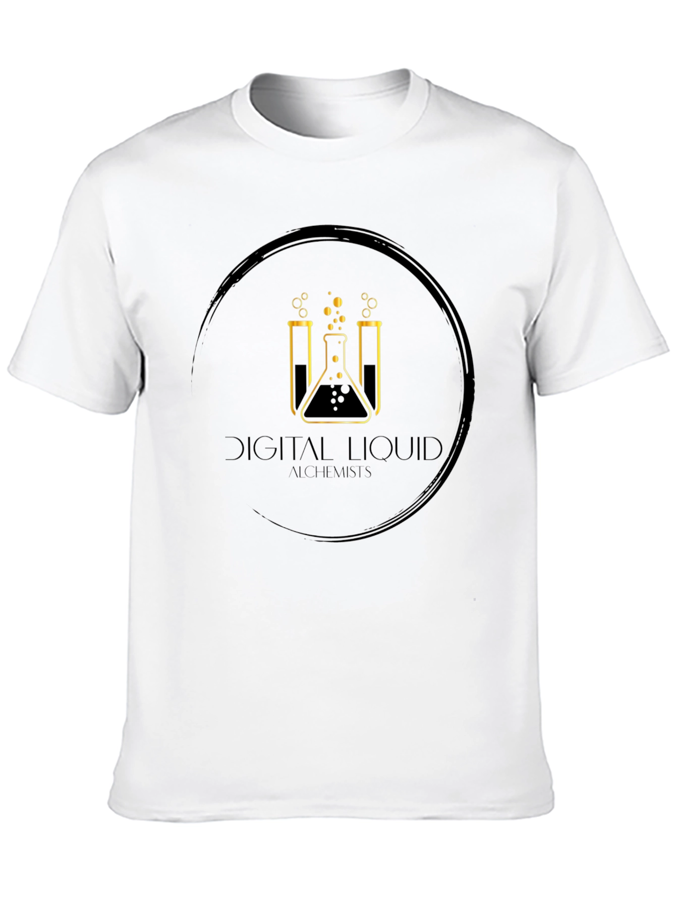 Digital Liquid Alchemists Black Graphic Tee