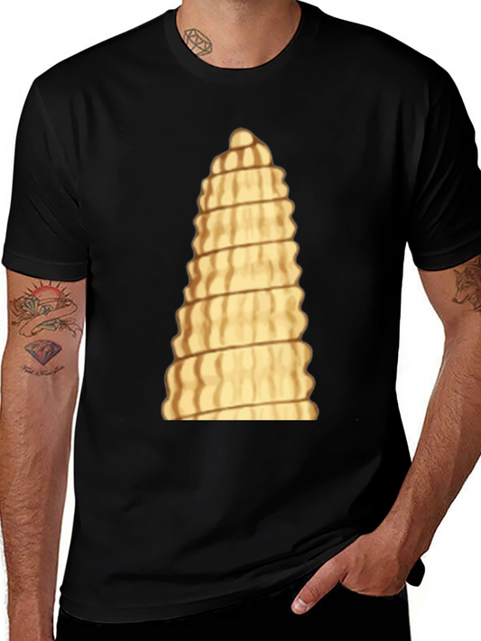 Unique Pasta Tower Black T-Shirt