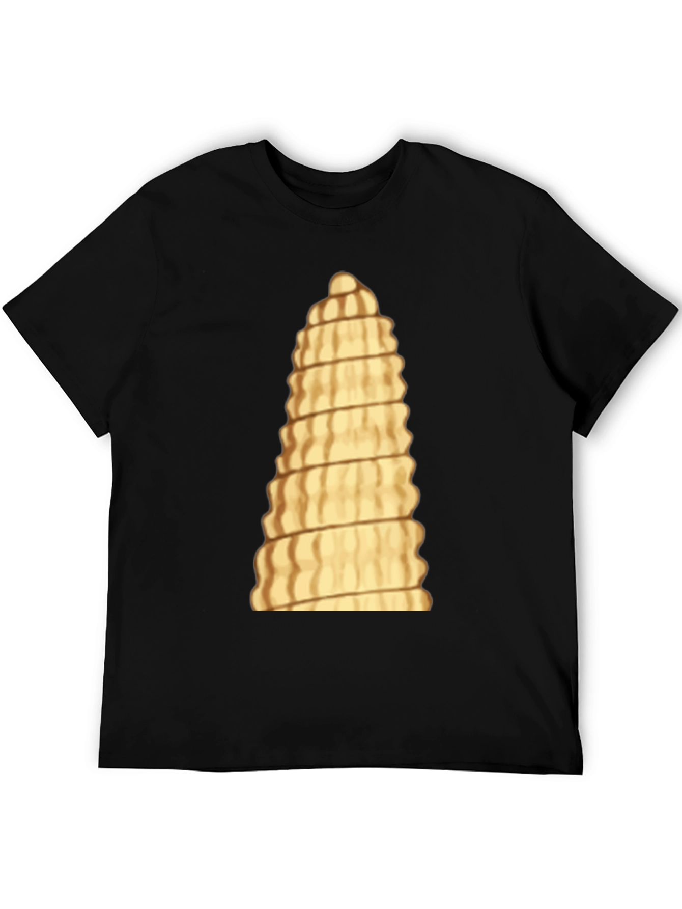 Unique Pasta Tower Black T-Shirt