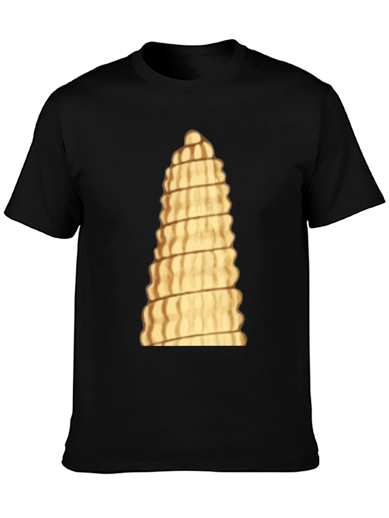 Unique Pasta Tower Black T-Shirt
